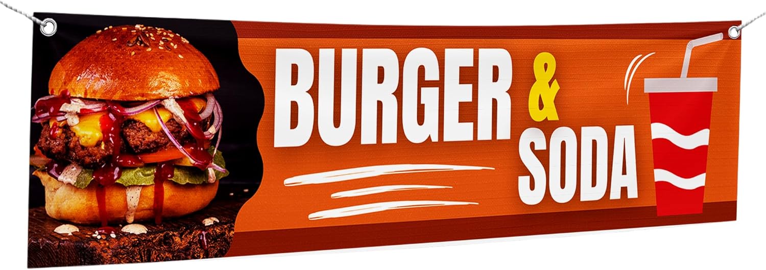 Burger and Soda Large Banner