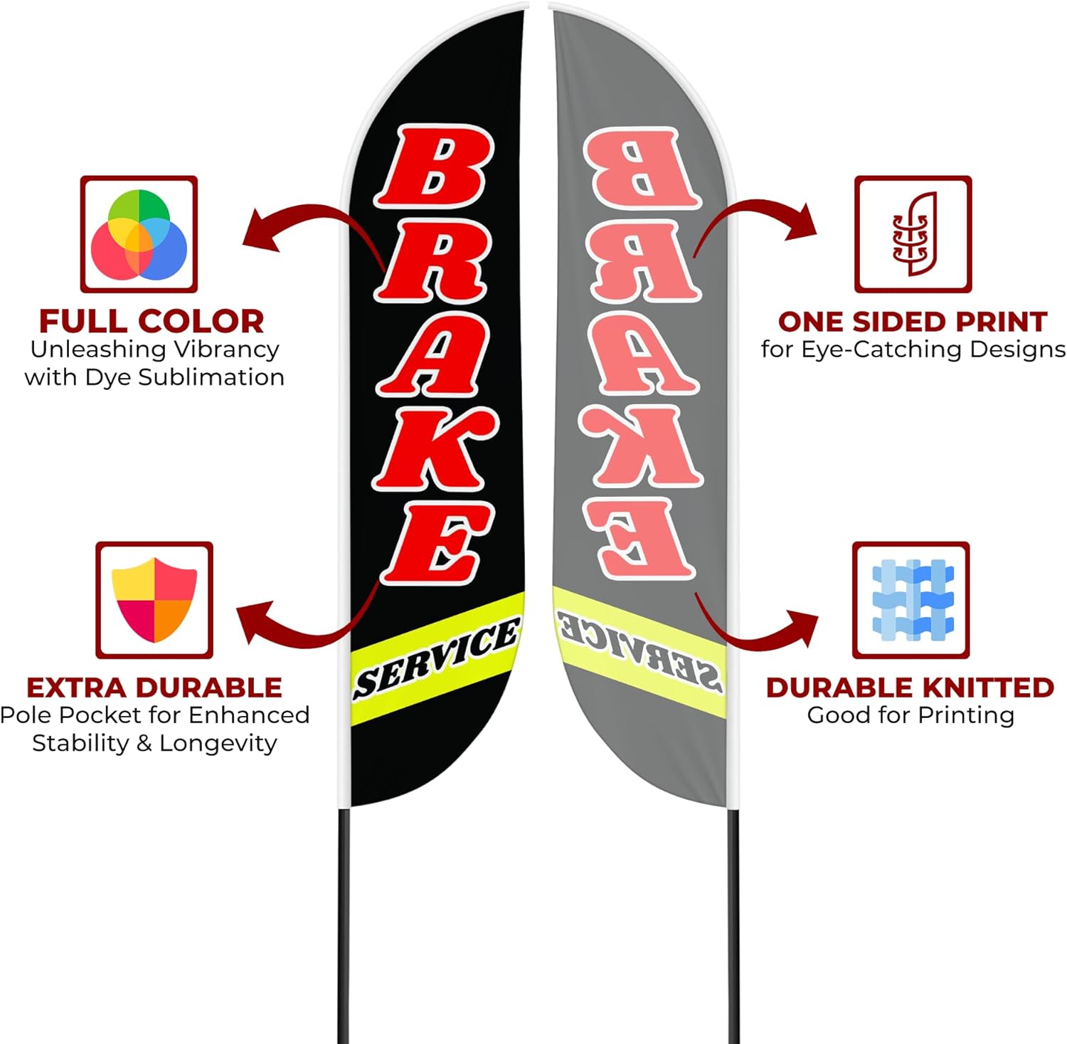 Brake Service Feather Flag / Swooper Flag