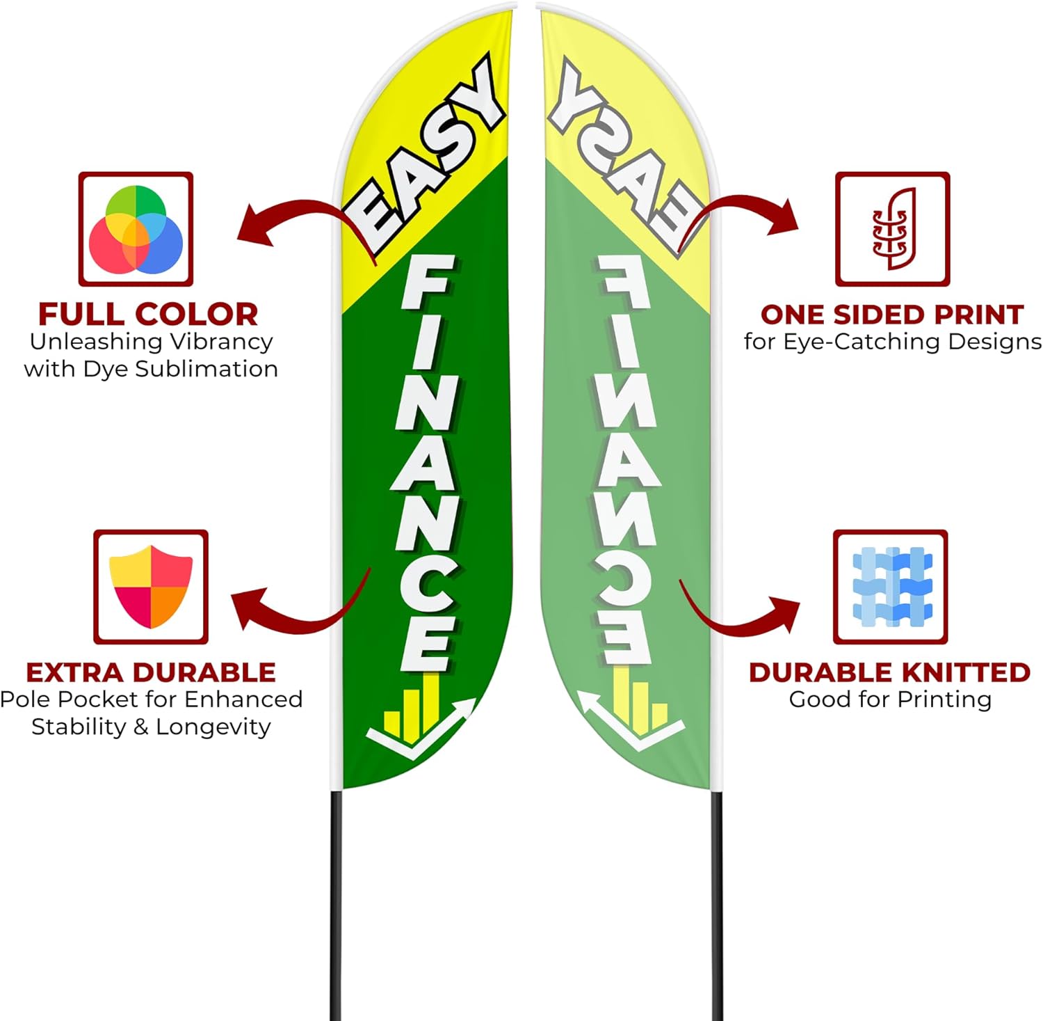 Easy Finance Feather Flag / Swooper Flag