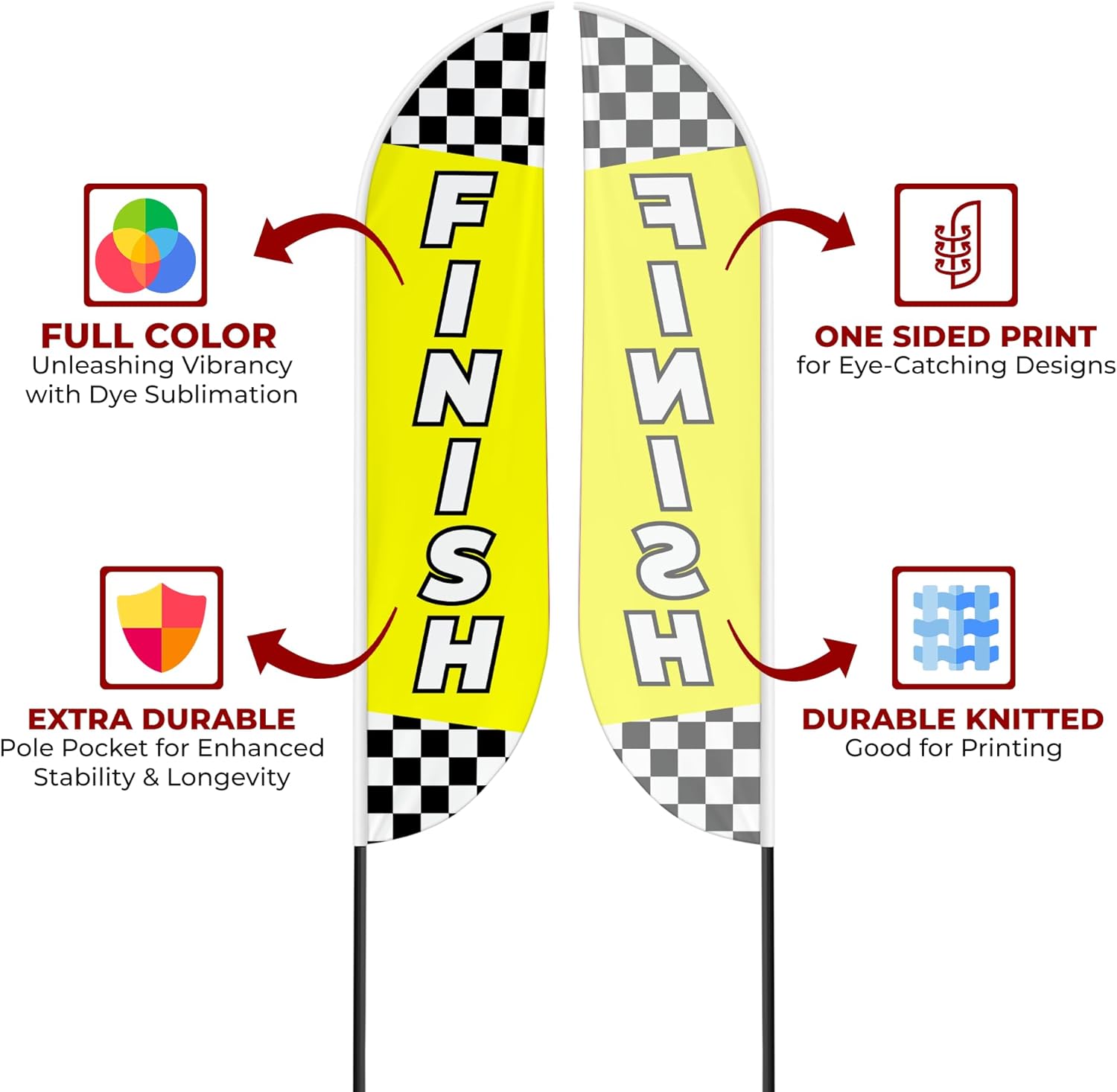 Finish Line Feather Flag / Swooper Flag