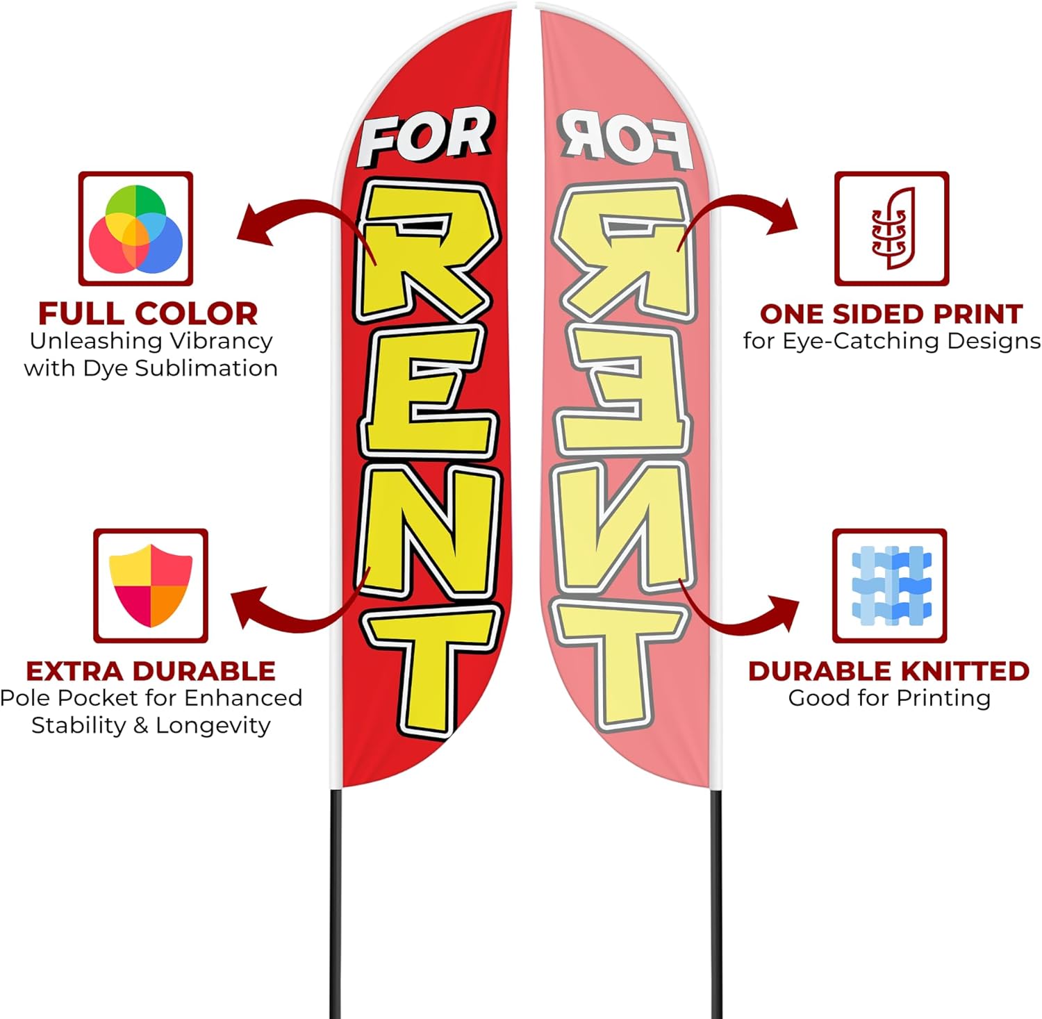 For Rent Feather Flag / Swooper Flag