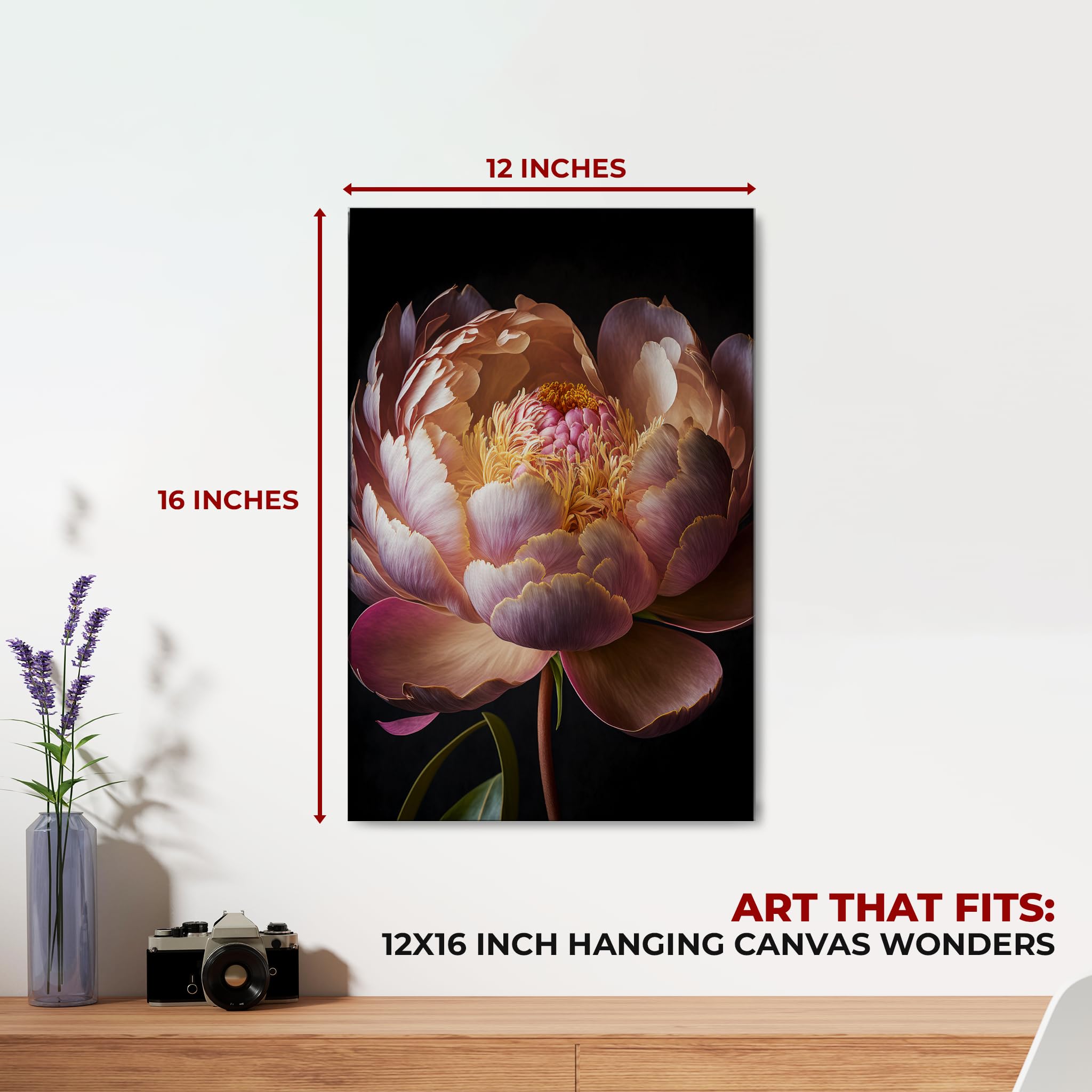 Peony Wall Canvas Set of 1