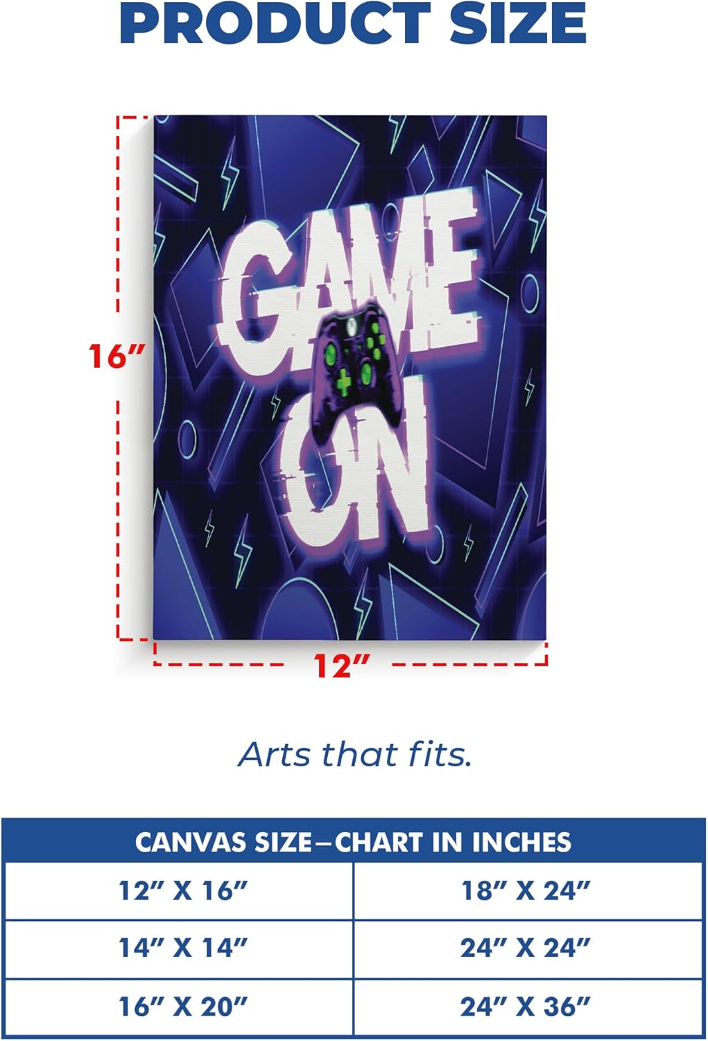 Game On Wall Canvas Set of 1