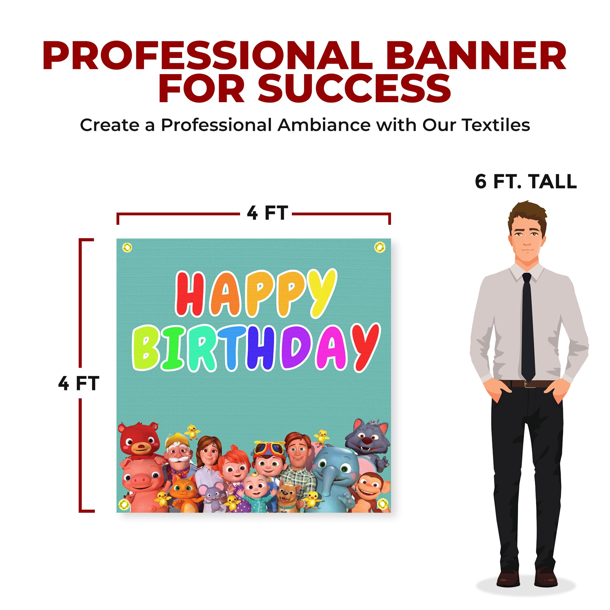 Cocomelon Birthday Large Banner