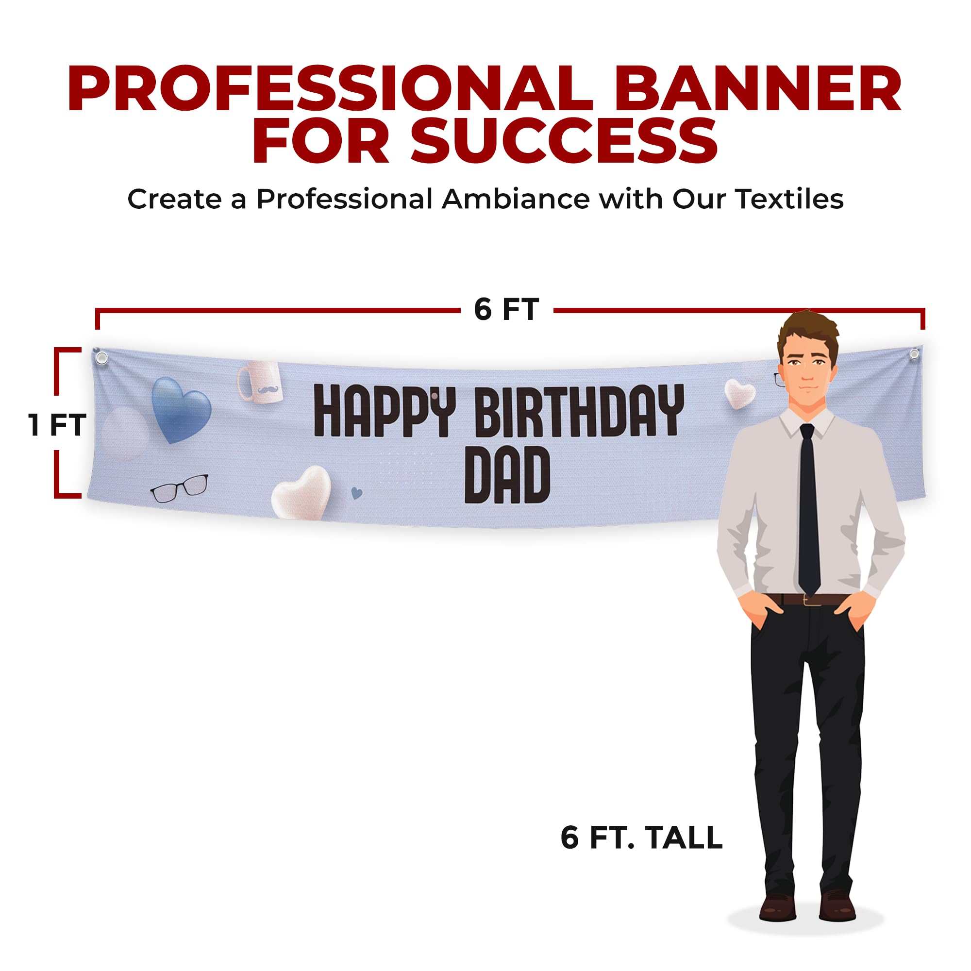 Happy Birthday Dad Large Banner