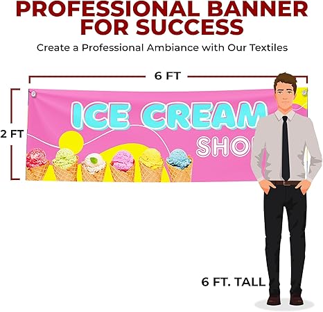 Ice Cream Shop Large Banner