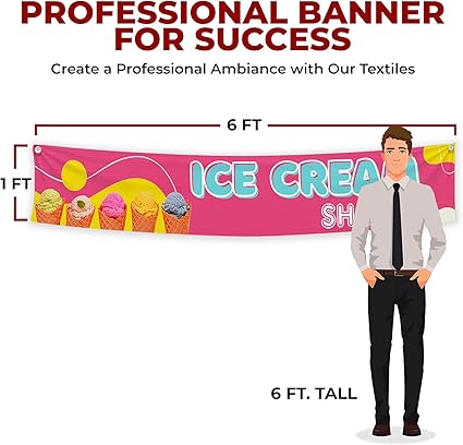 Ice Cream Shop Large Banner