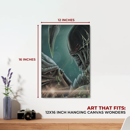 Aliens vs Predator Wall Canvas Set of 1 Set of 1 - 12x16