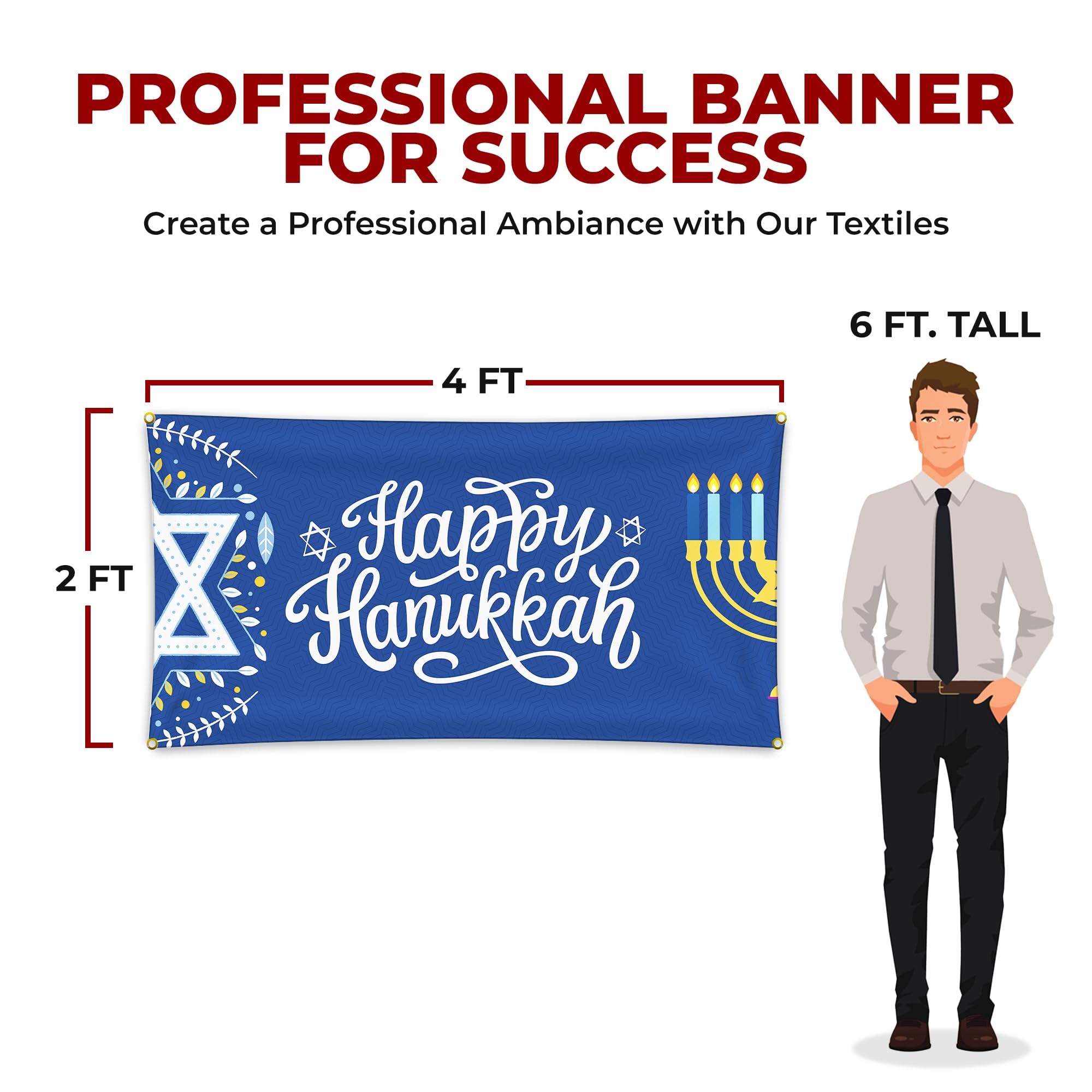 Happy Hanukkah Large Banner