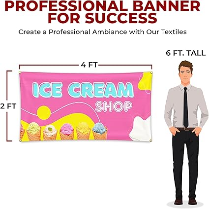 Ice Cream Shop Large Banner