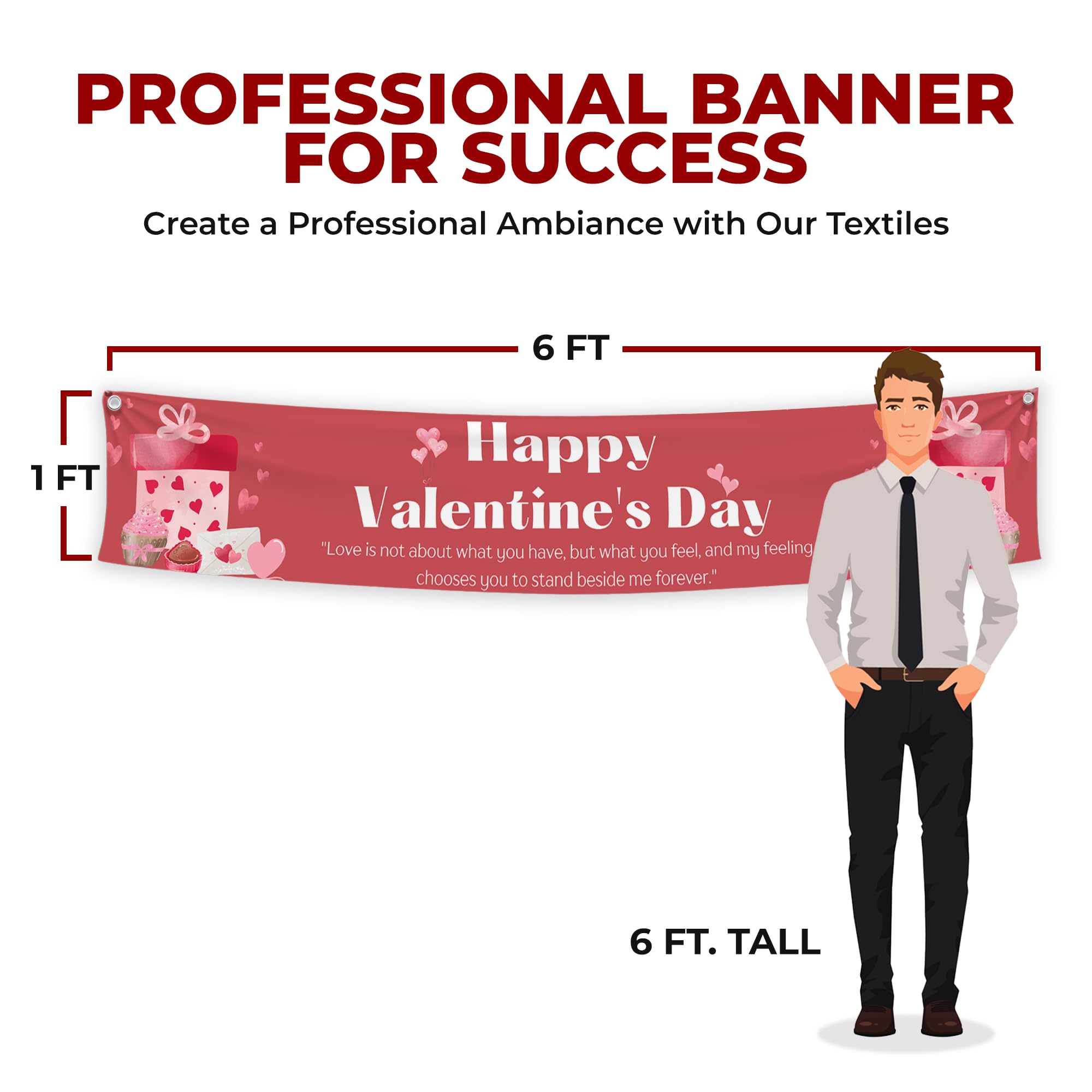 Happy Valentines Day Large Banner