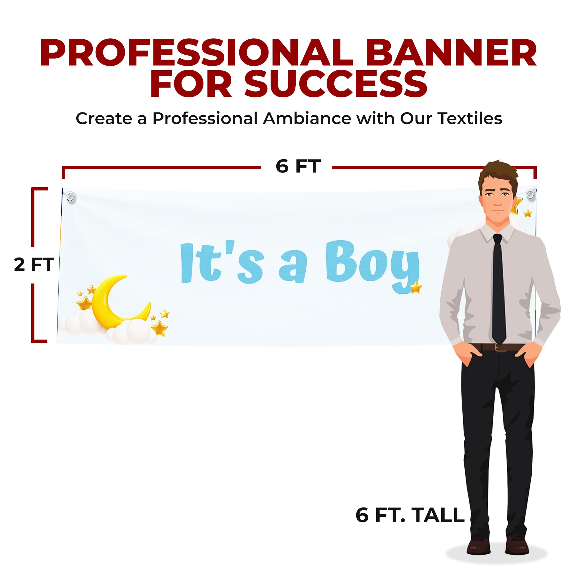 It's a Boy Large Banner