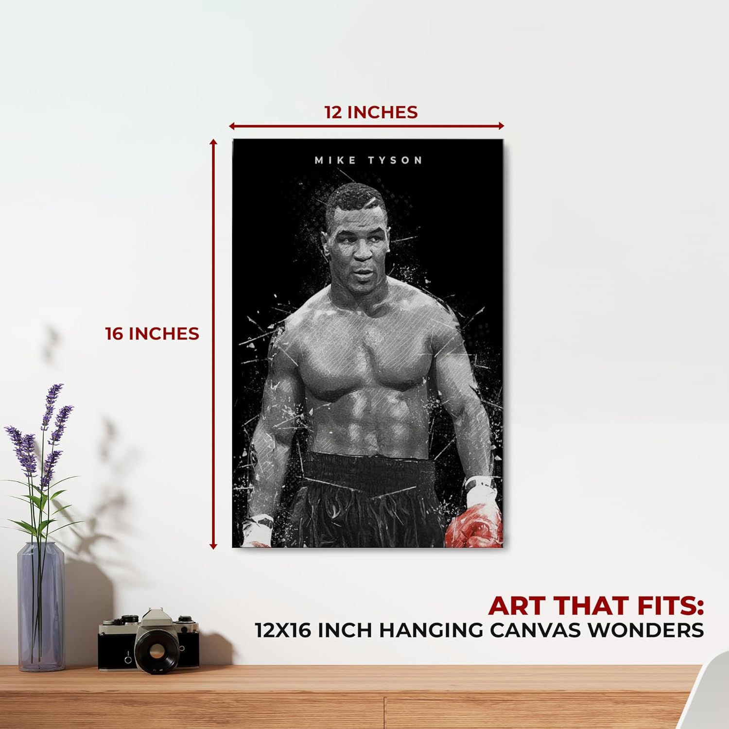 Mike Tyson Wall Canvas Set of 1 Set of 1 - 12x16