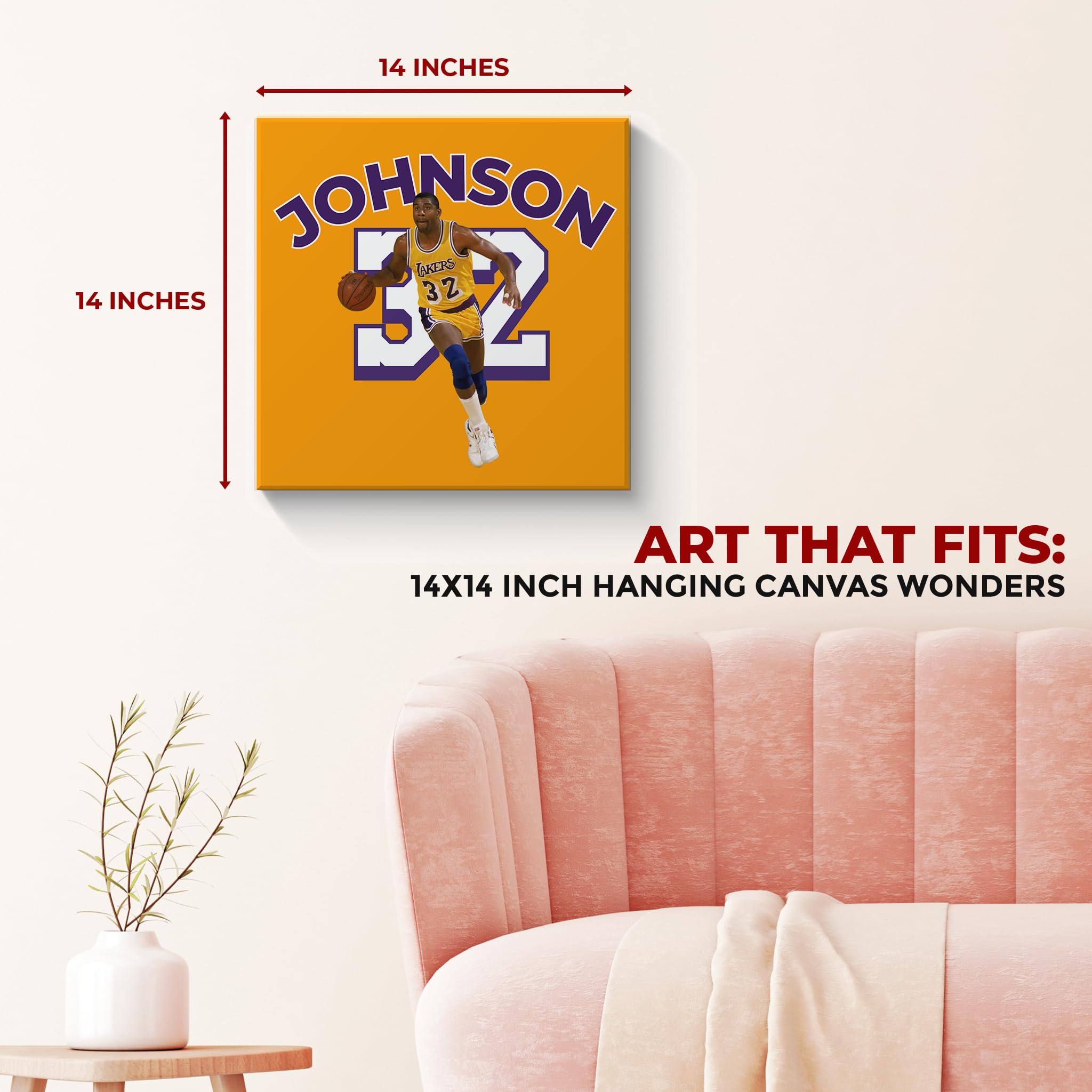 Magic Johnson Wall Canvas Set of 1