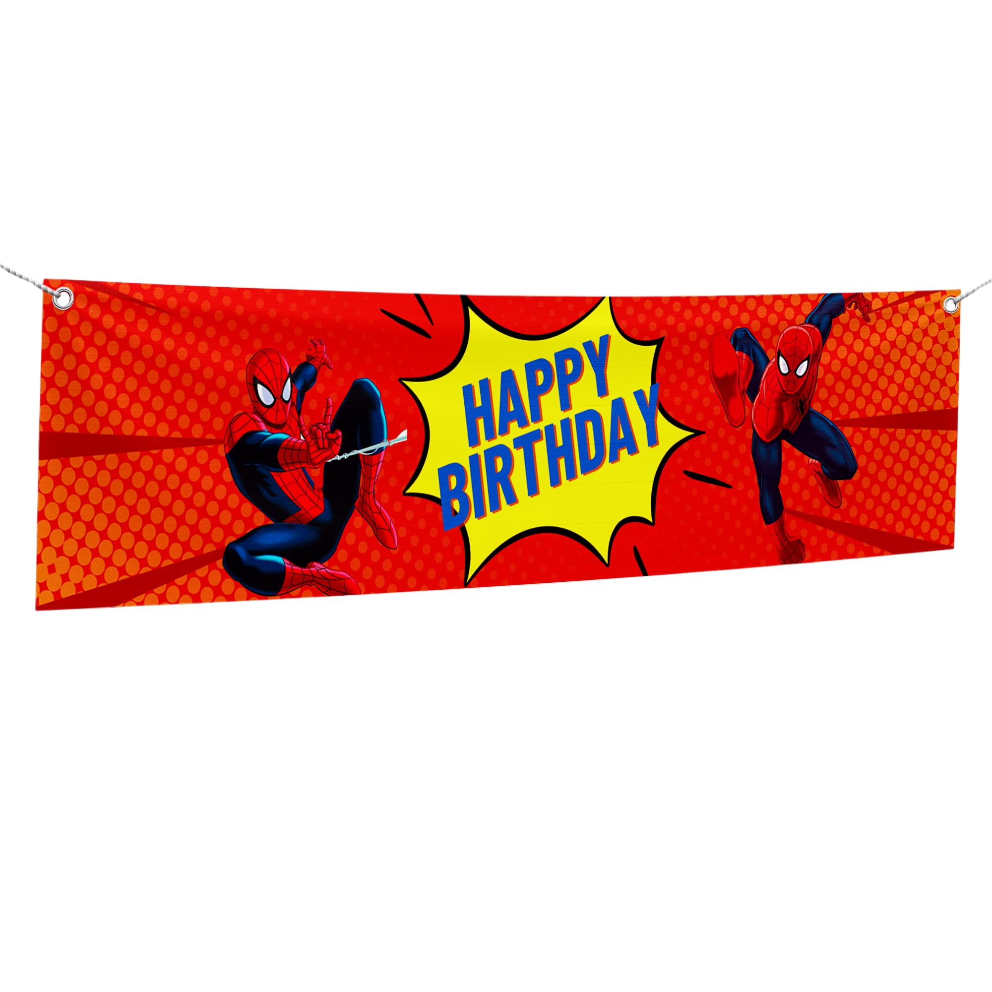 Spiderman Birthday Large Banner