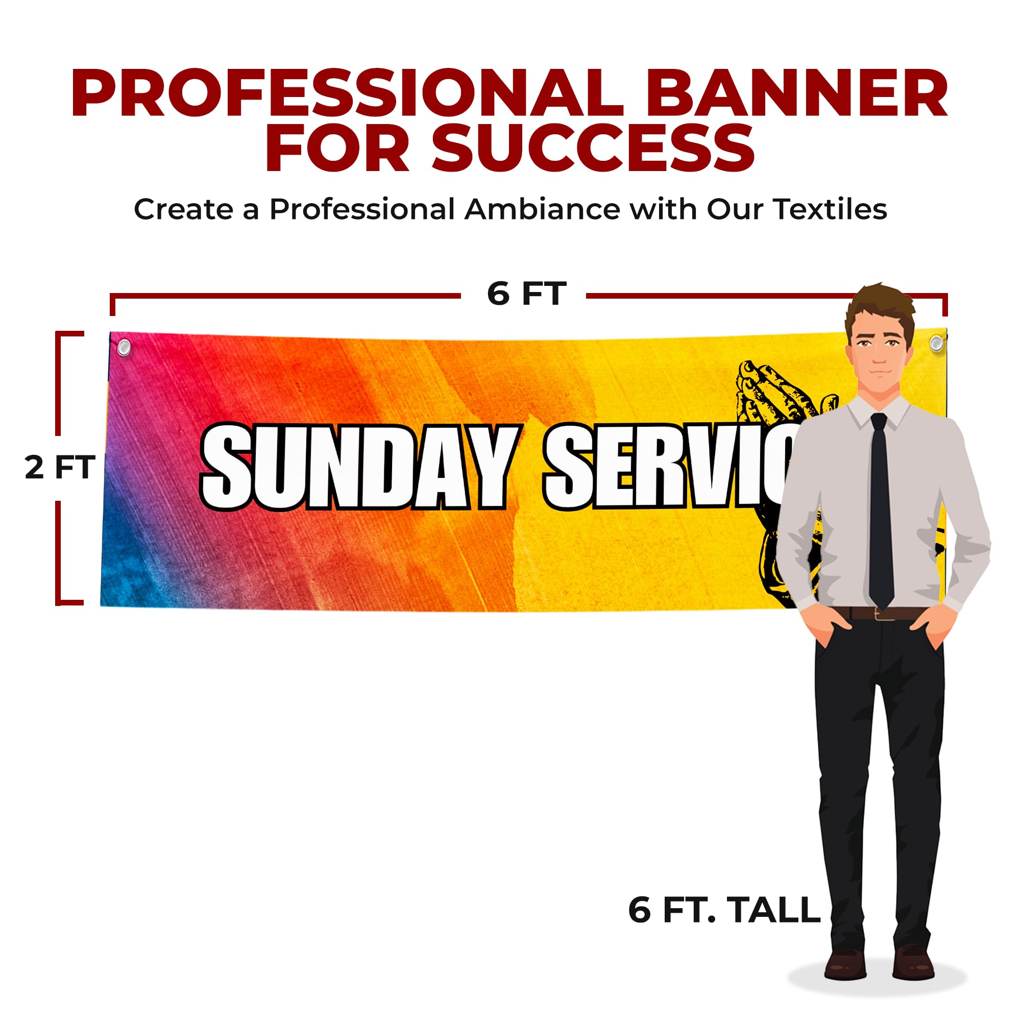 Sunday Service Large Banner