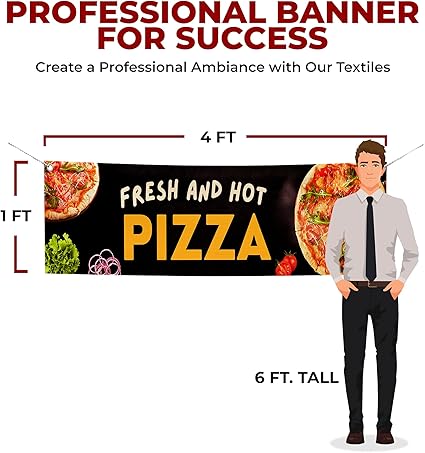 Fresh and Hot Pizza Large Banner