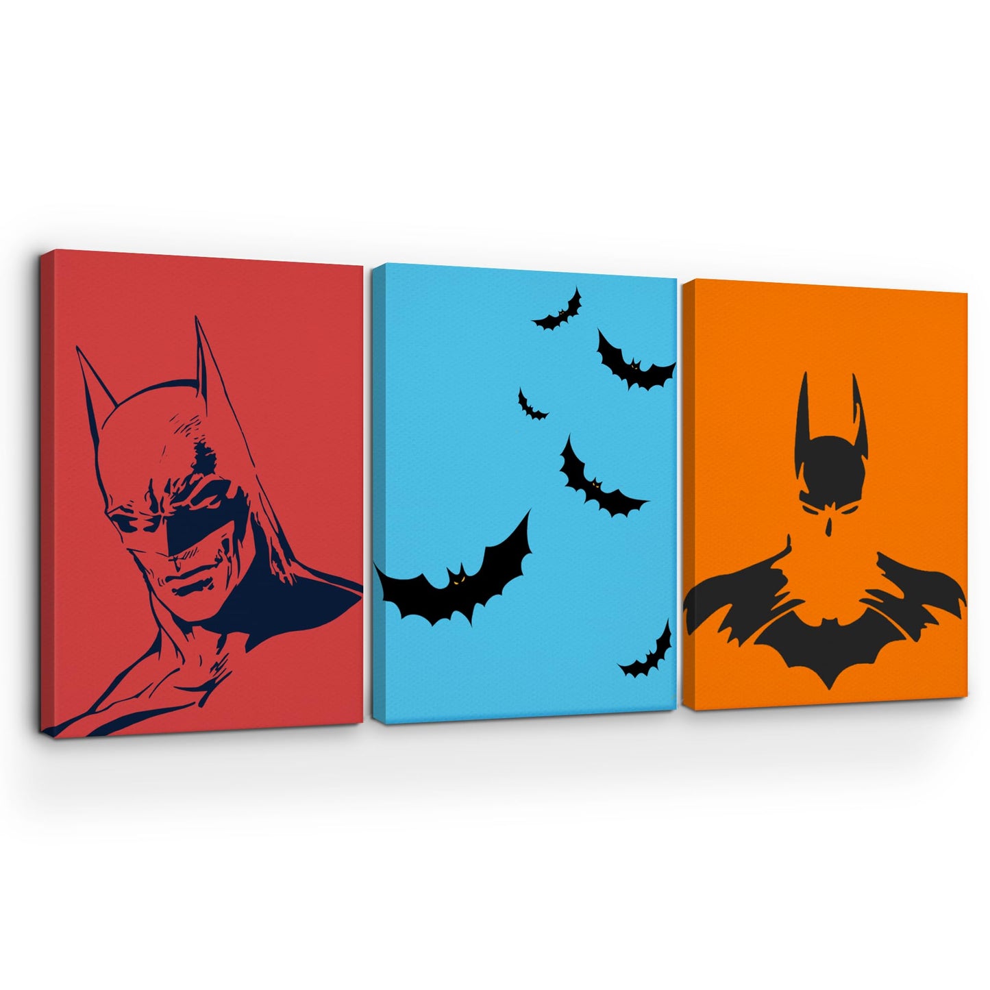 Batman 2 Wall Canvas Set of 3 - 16x24