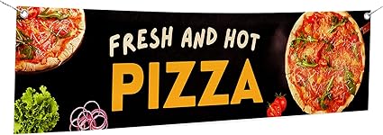 Fresh and Hot Pizza Large Banner