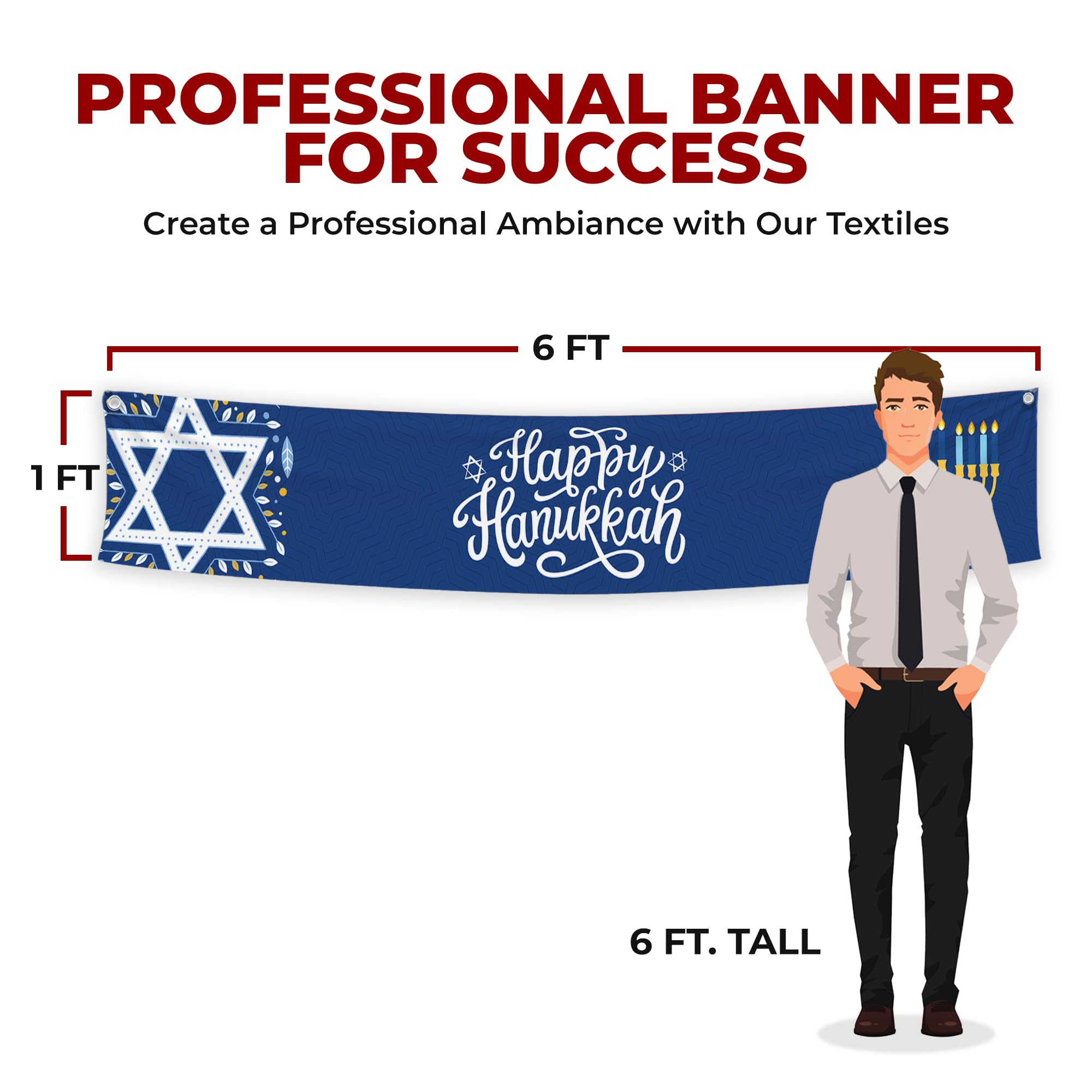 Happy Hanukkah Large Banner