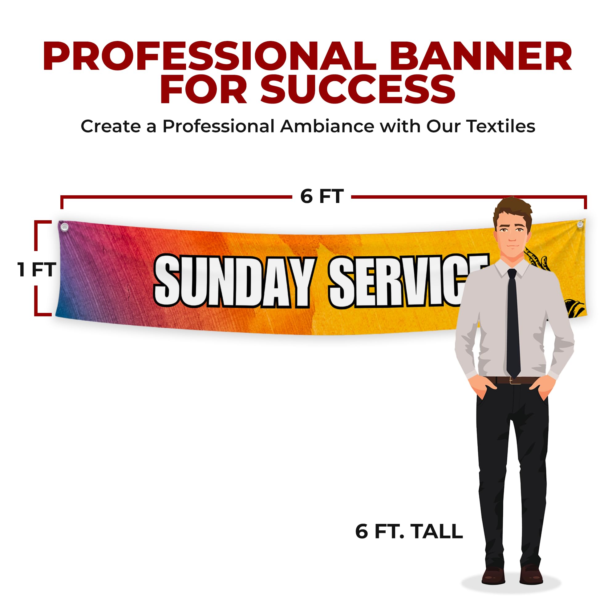 Sunday Service Large Banner