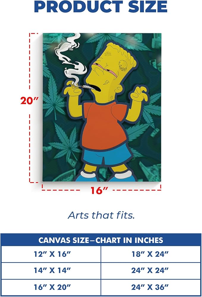 Simpsons Weed Wall Canvas Set of 1