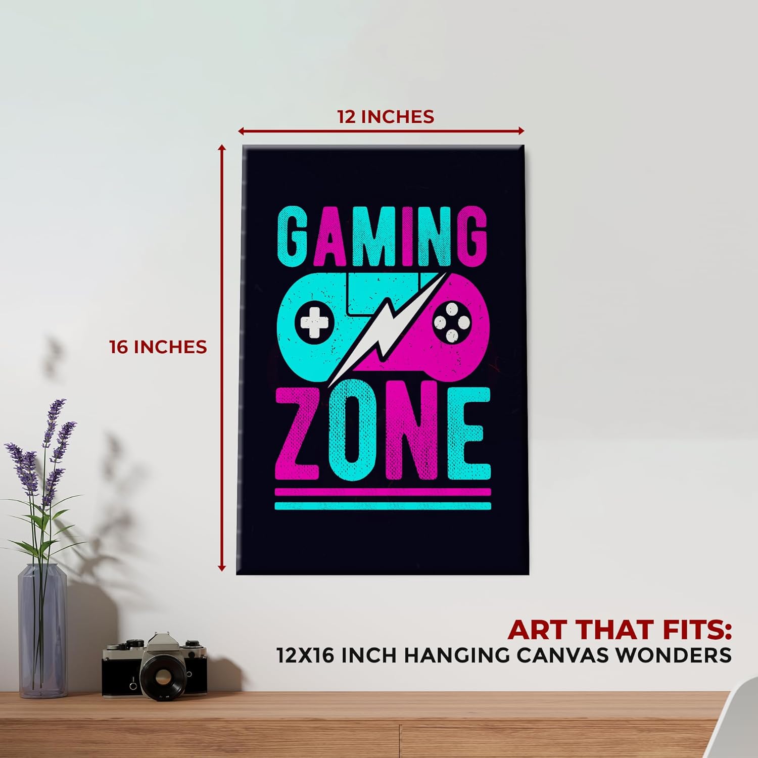 Gaming Zone Wall Canvas Set of 1 Set of 1 - 12x16