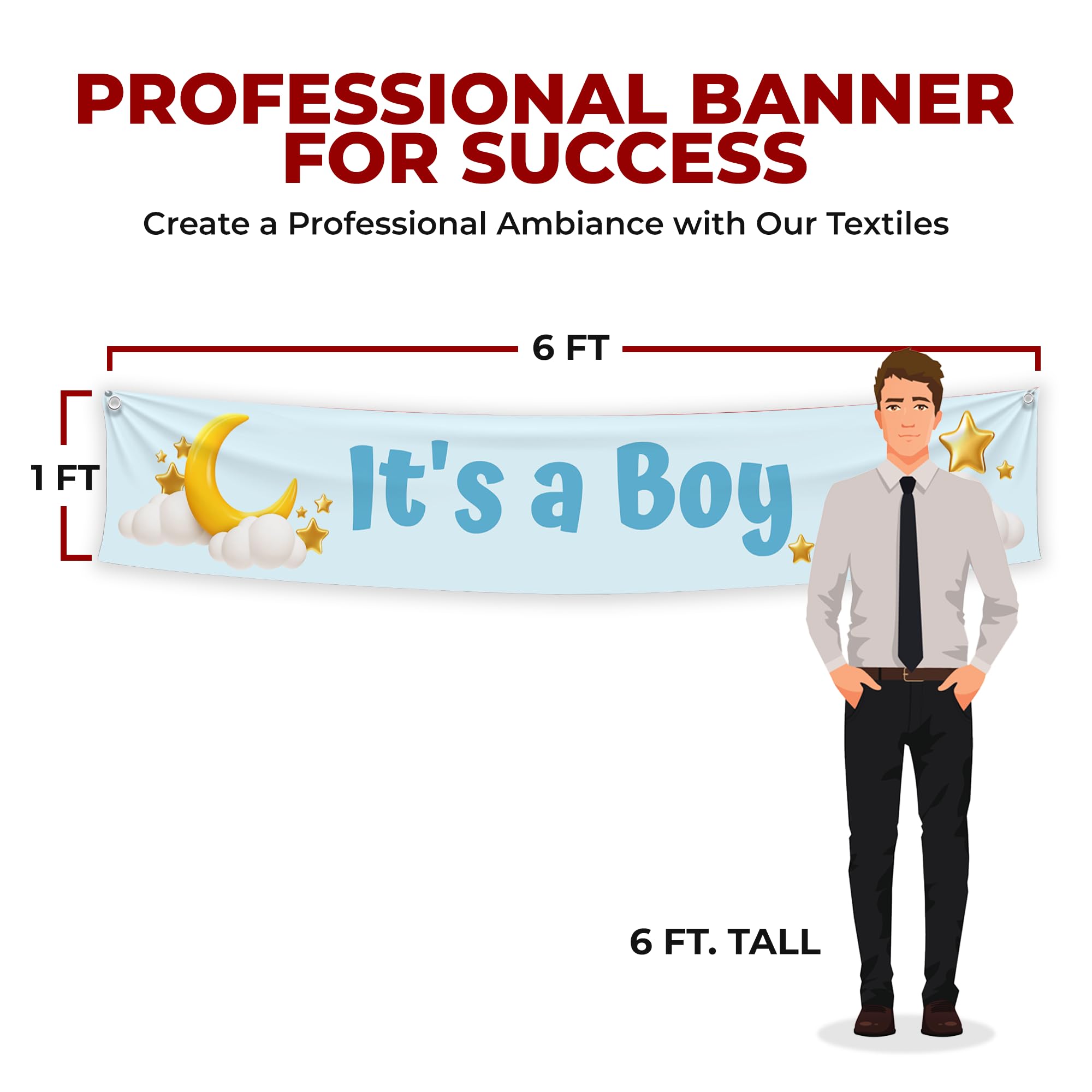 It's a Boy Large Banner