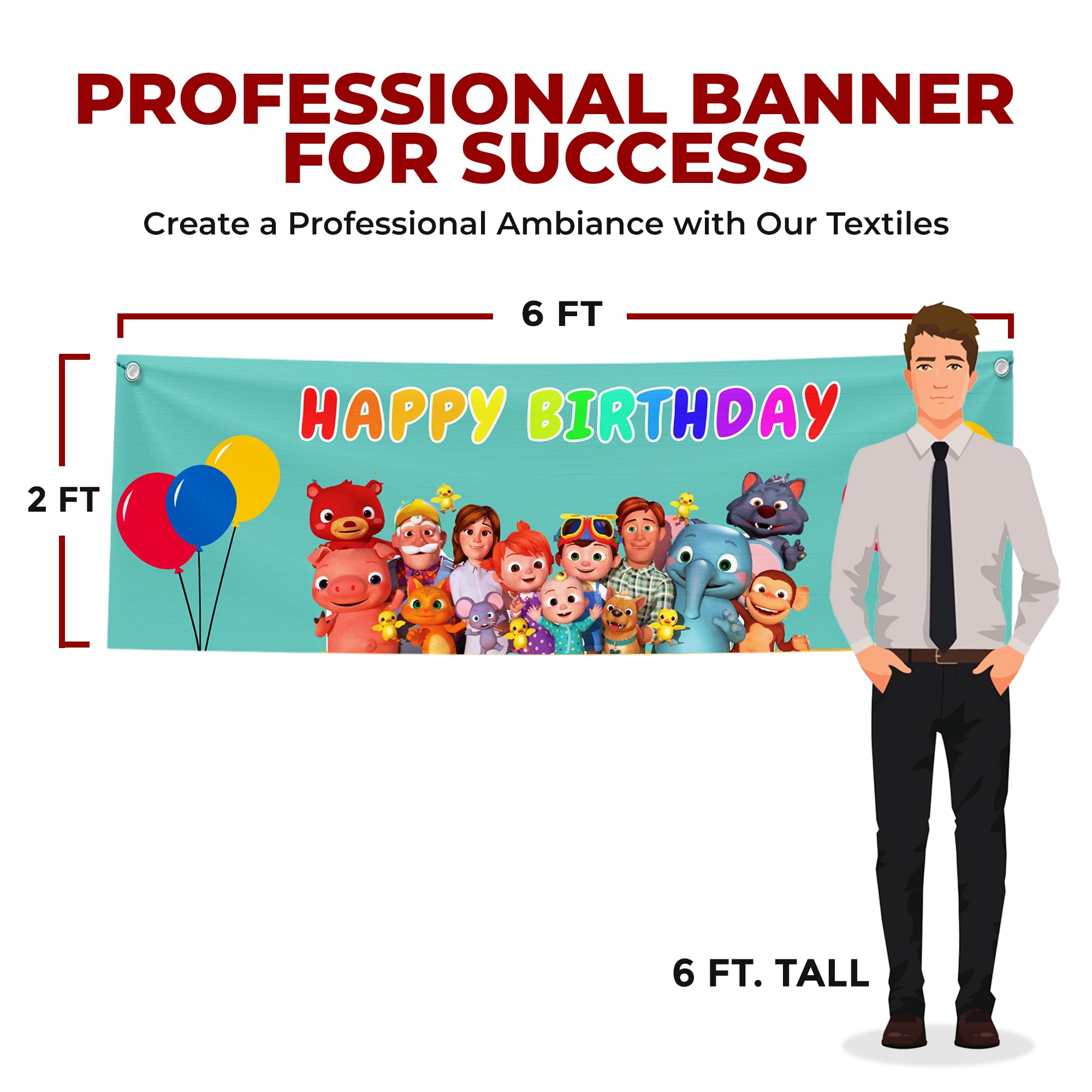 Cocomelon Birthday Large Banner