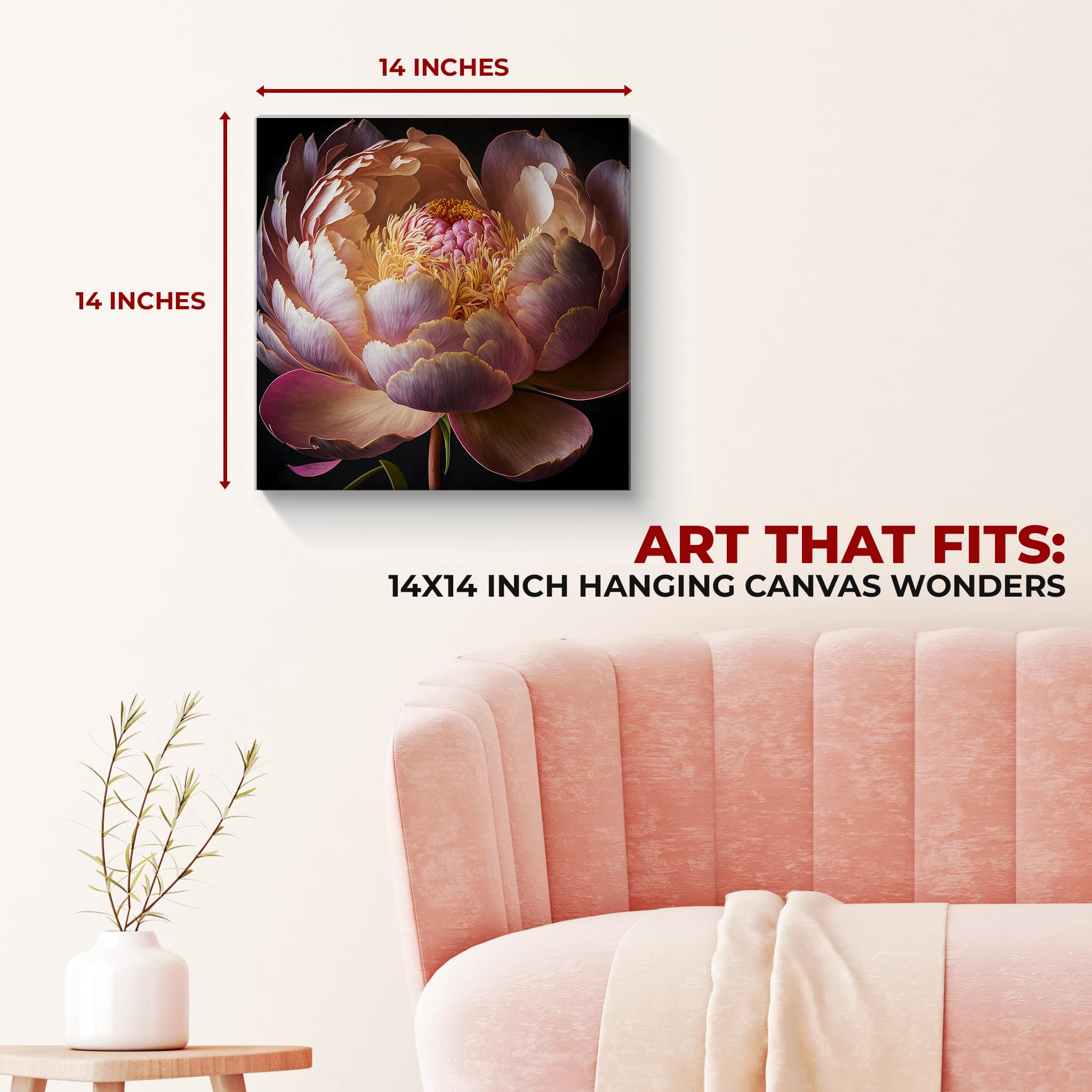 Peony Wall Canvas Set of 1