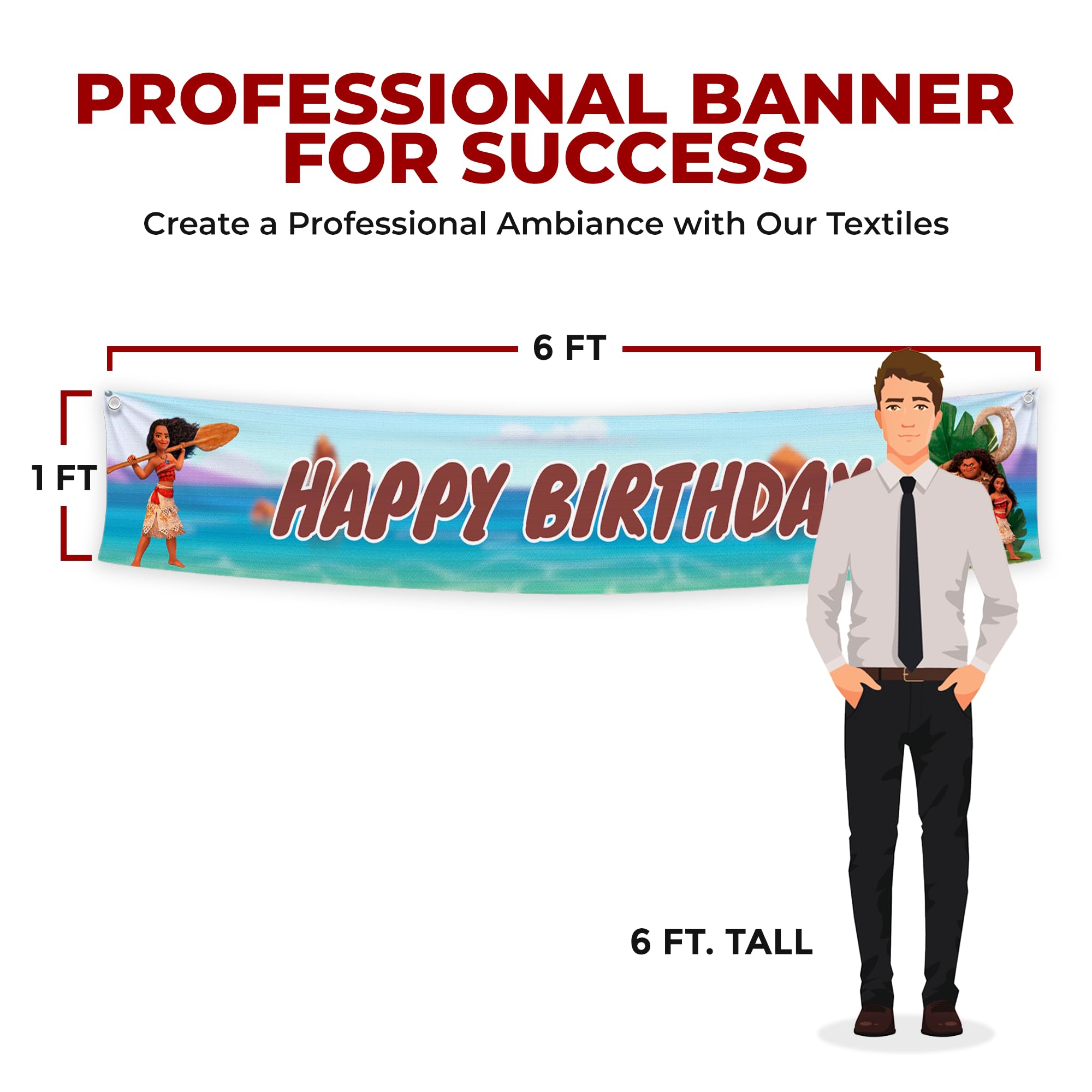 Moana Birthday Large Banner