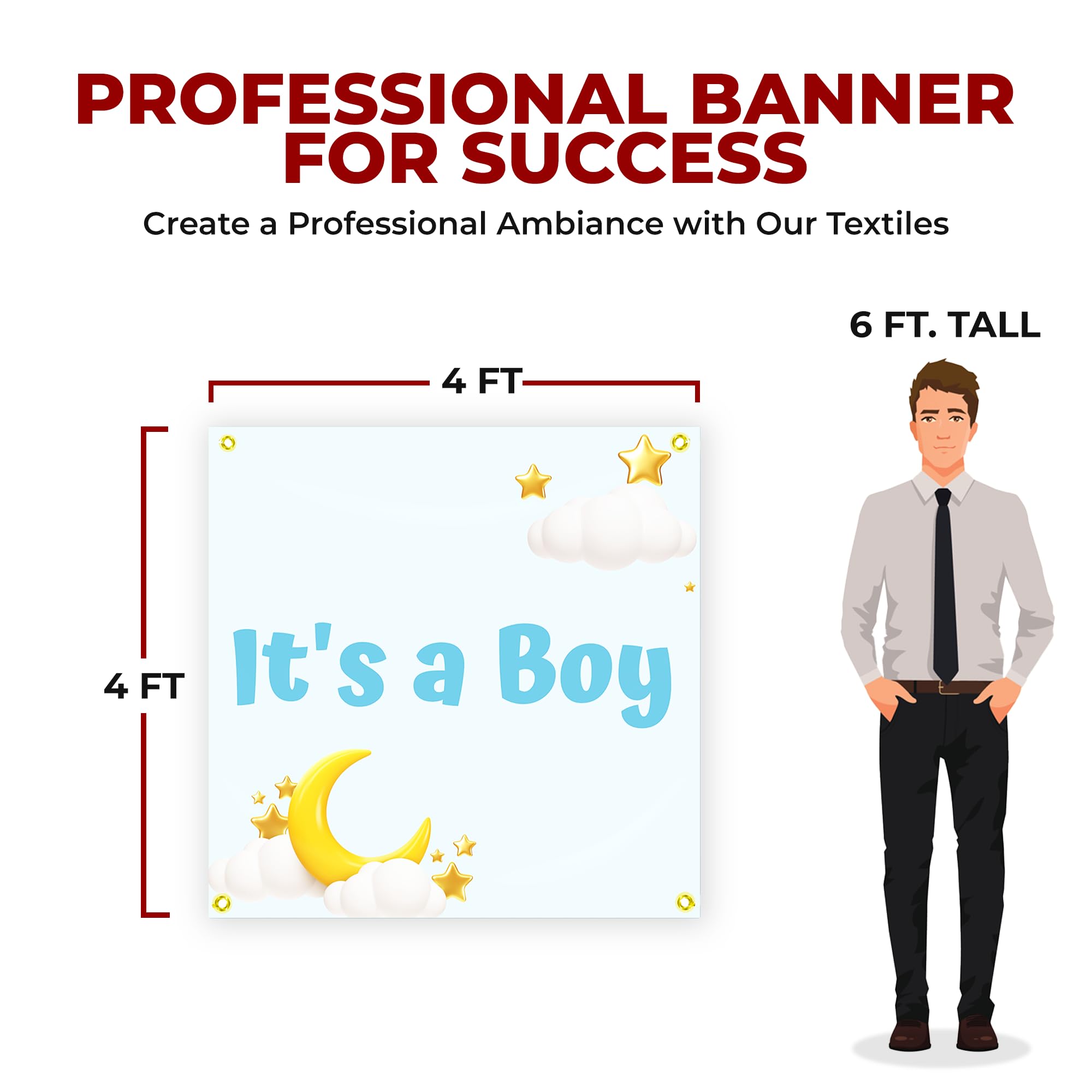 It's a Boy Large Banner