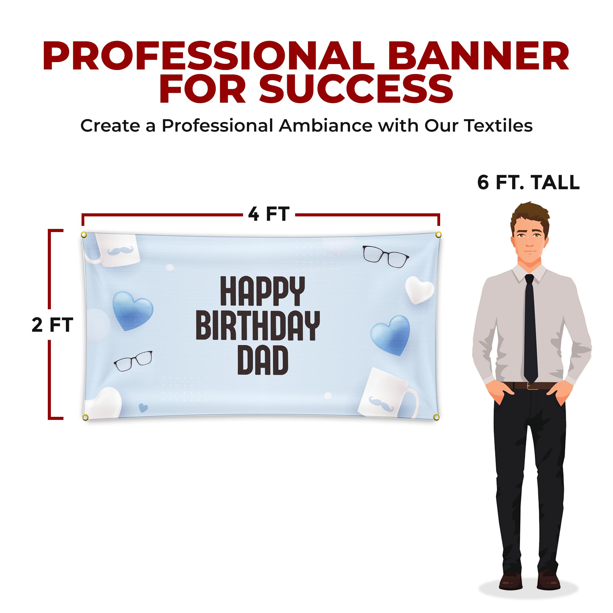 Happy Birthday Dad Large Banner