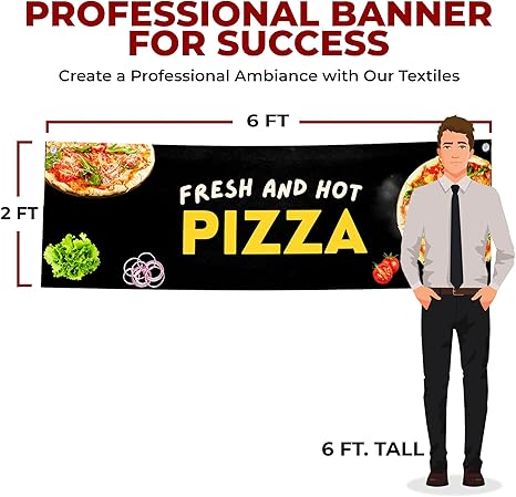 Fresh and Hot Pizza Large Banner