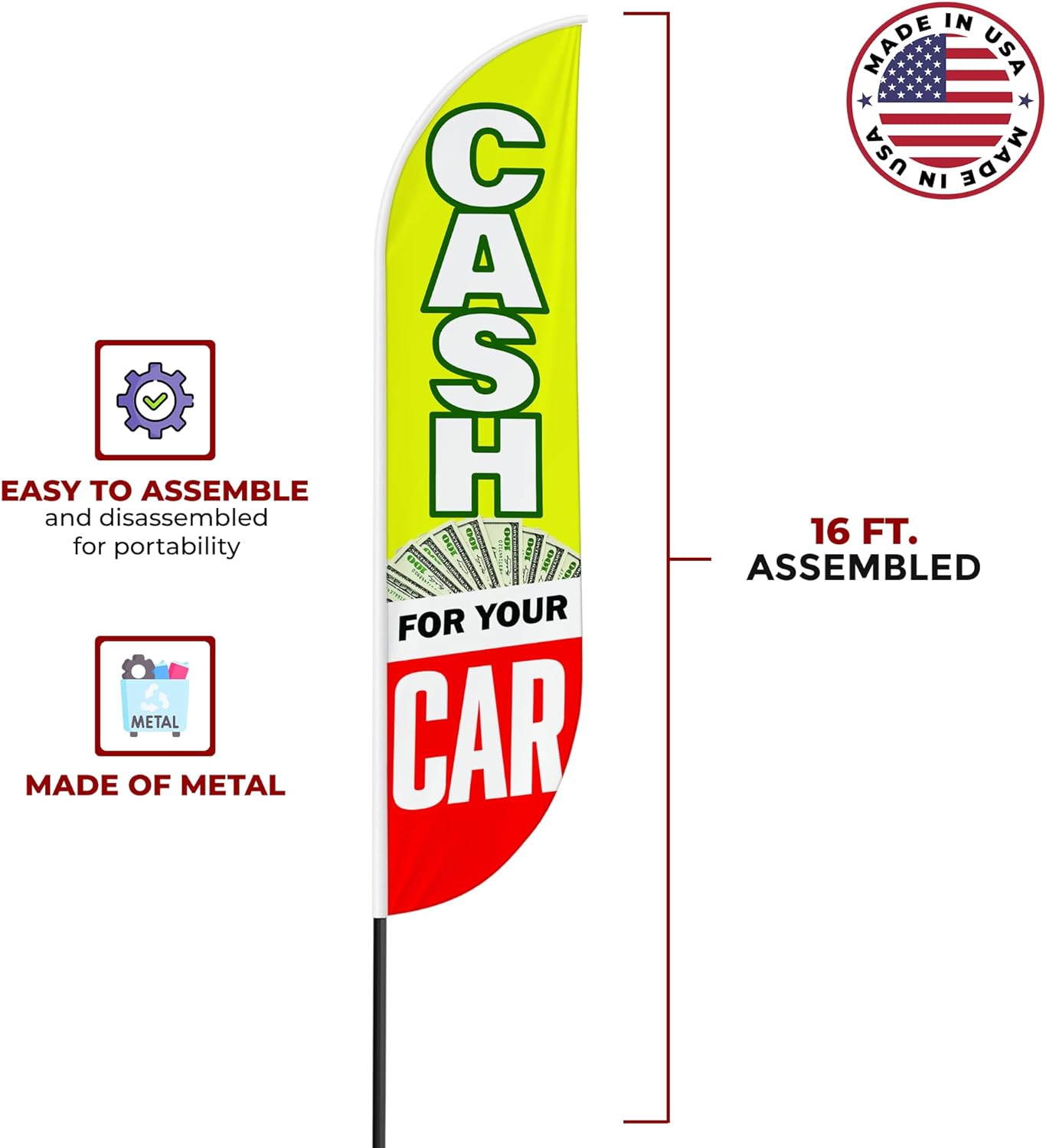 Cash for Car Feather Flag / Swooper Flag