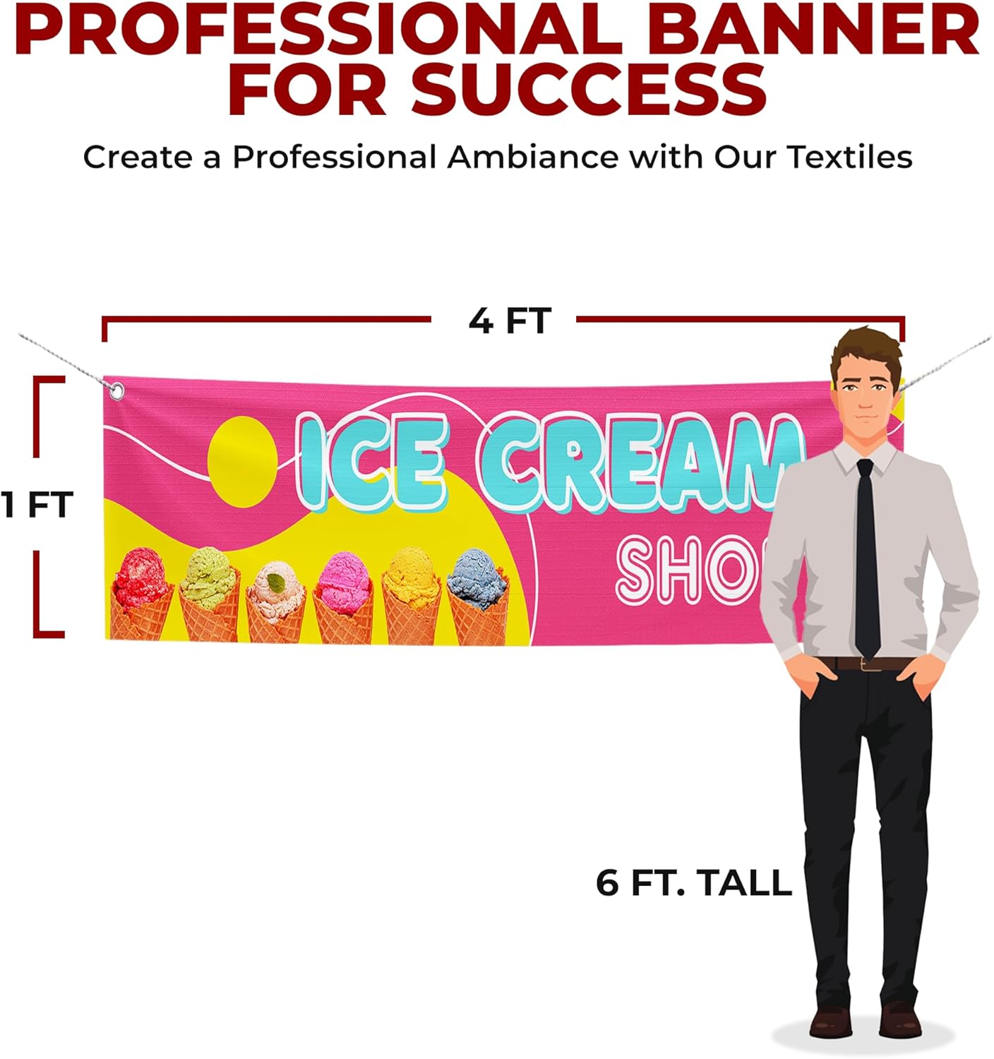 Ice Cream Shop Large Banner