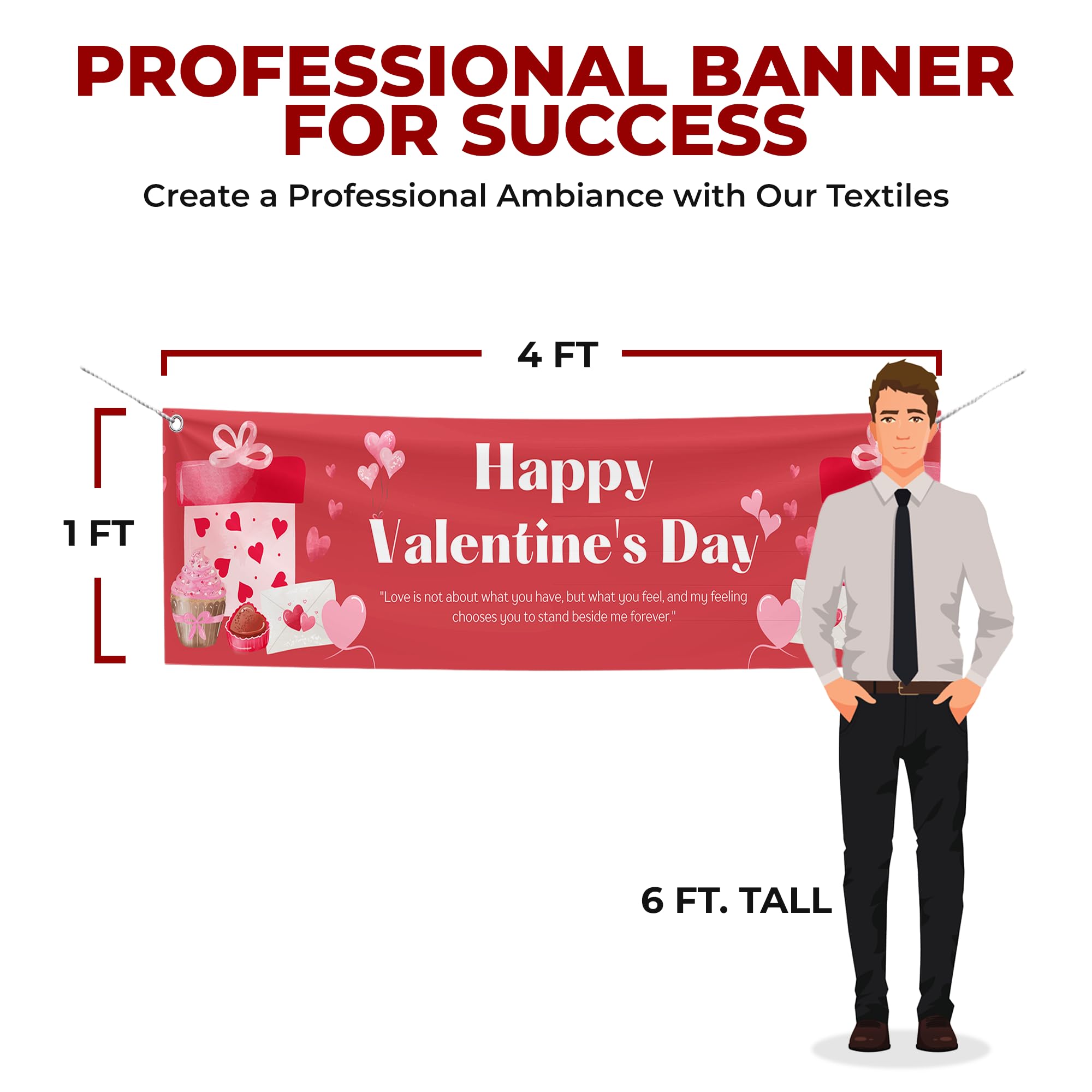 Happy Valentines Day Large Banner