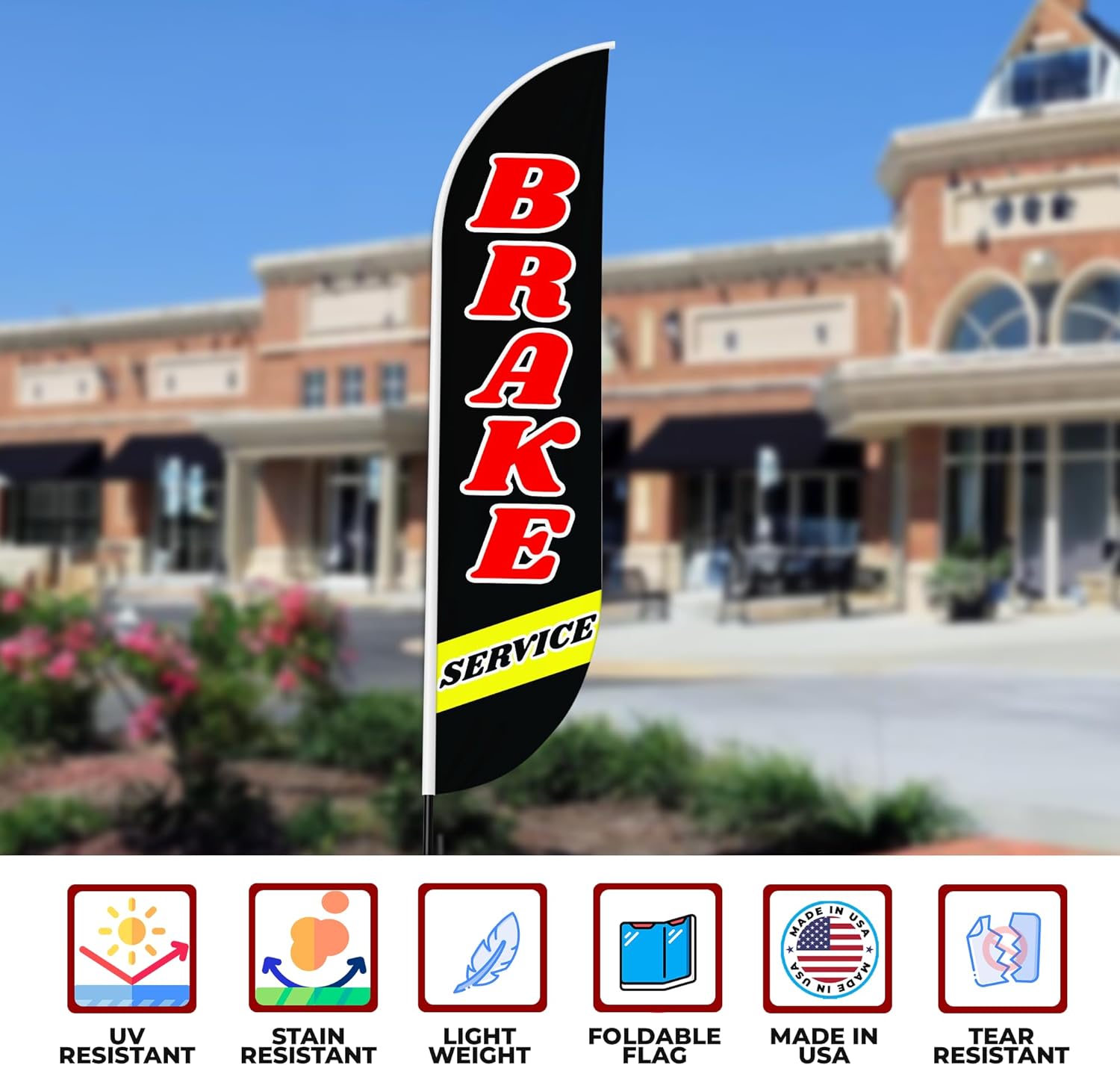 Brake Service Feather Flag / Swooper Flag