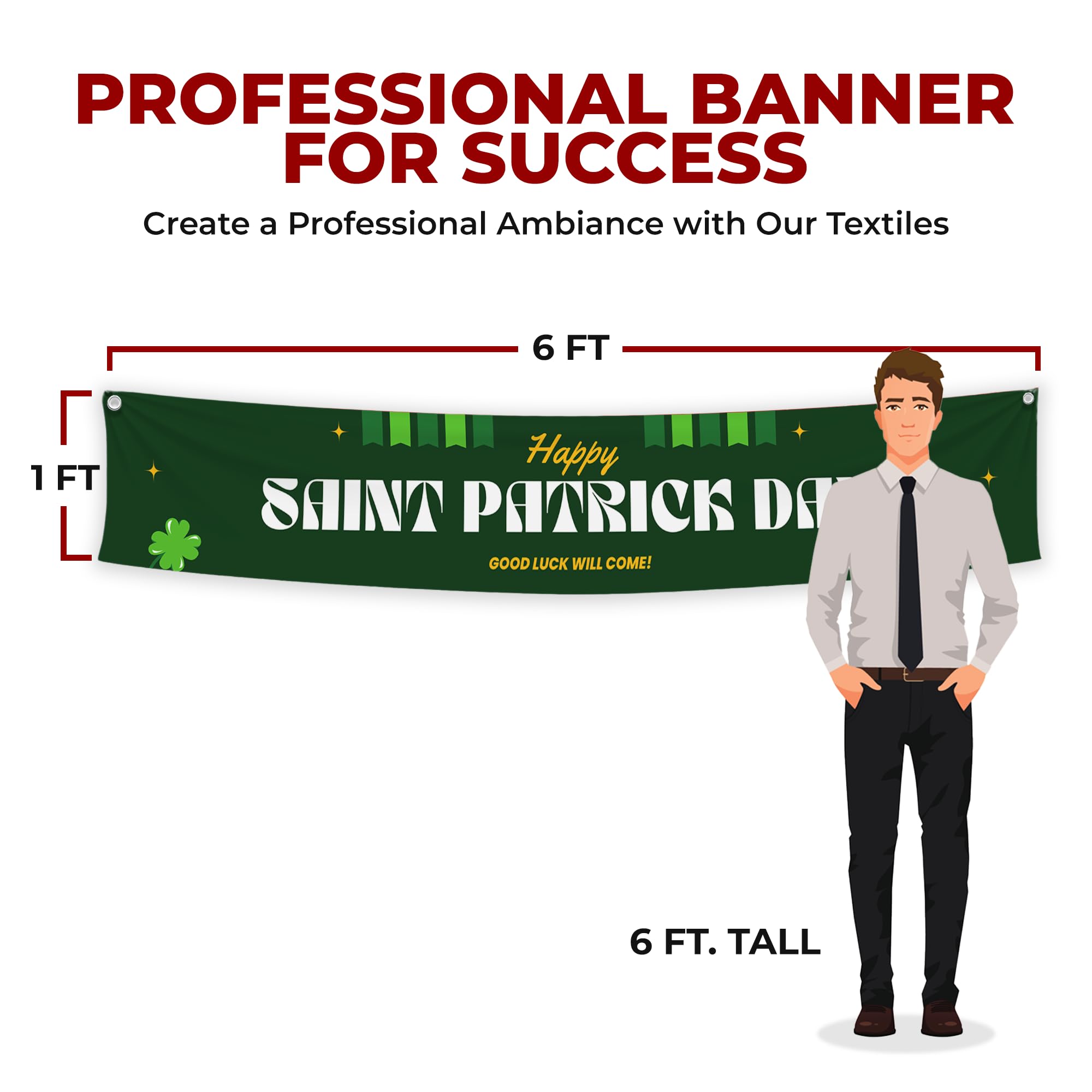 Happy Saint Patrick Day Large Banner