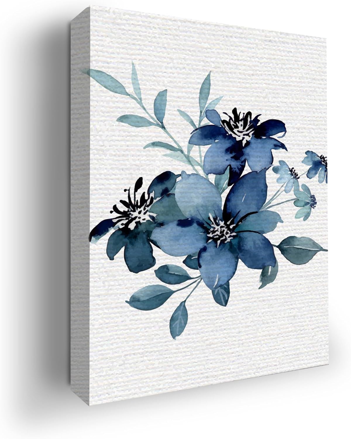 Blue flower Wall Canvas Set of 1