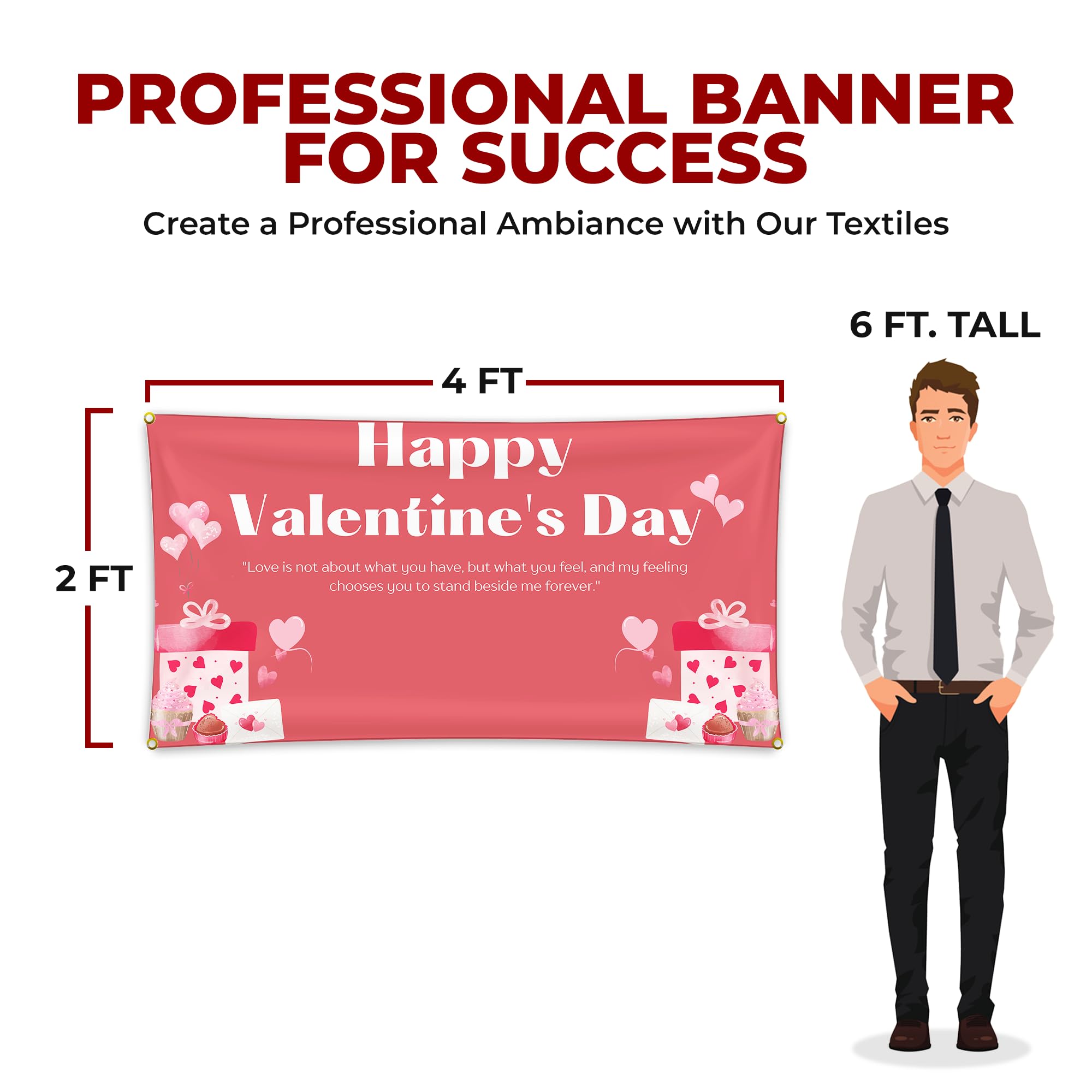 Happy Valentines Day Large Banner