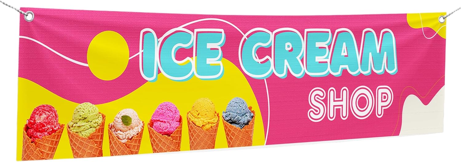 Ice Cream Shop Large Banner