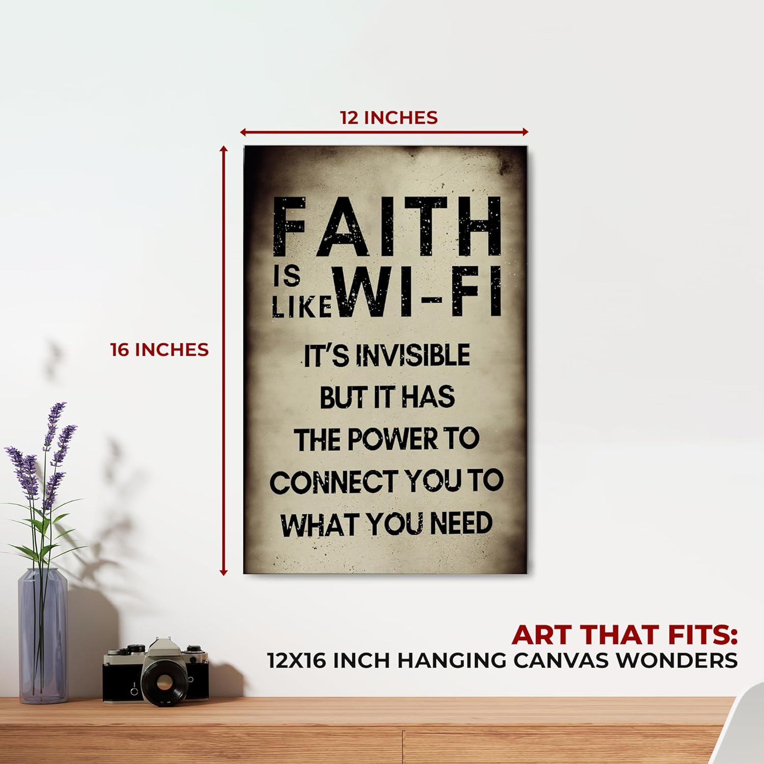 Faith Is Like WIFI Wall Canvas Set of 1