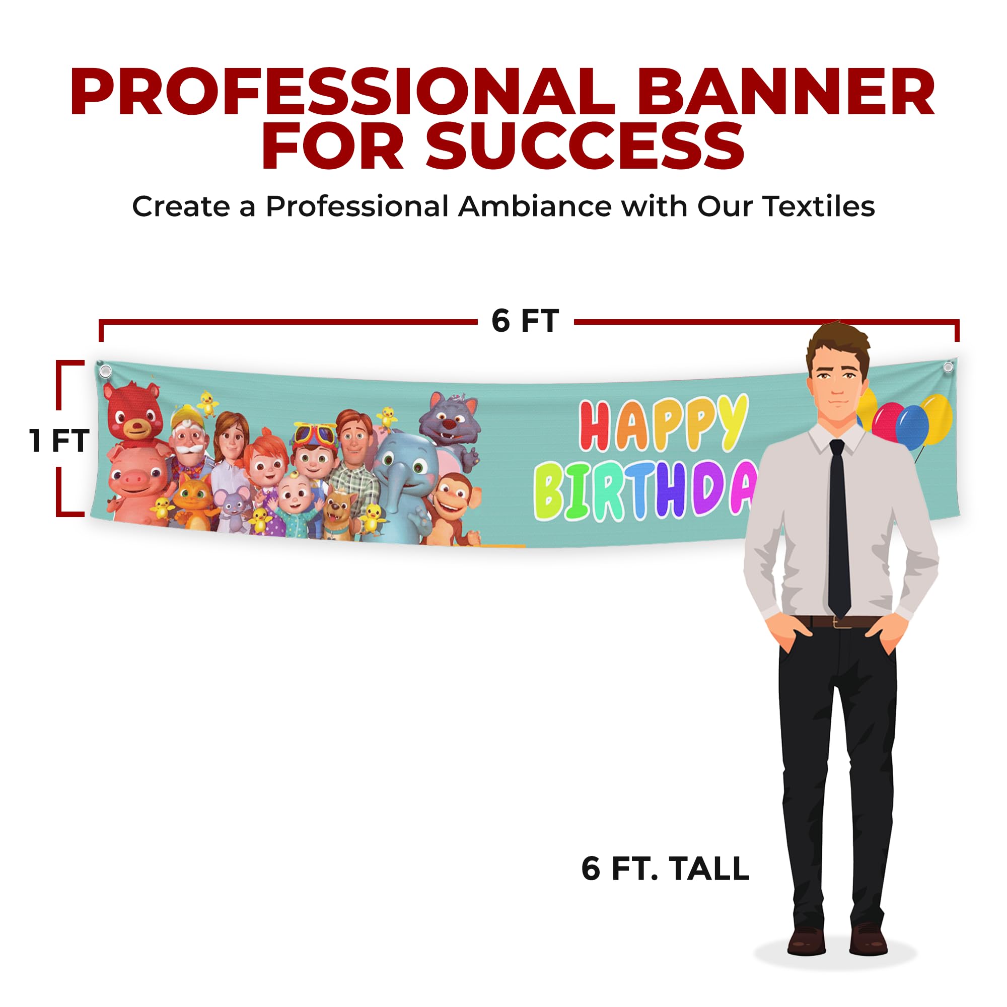 Cocomelon Birthday Large Banner