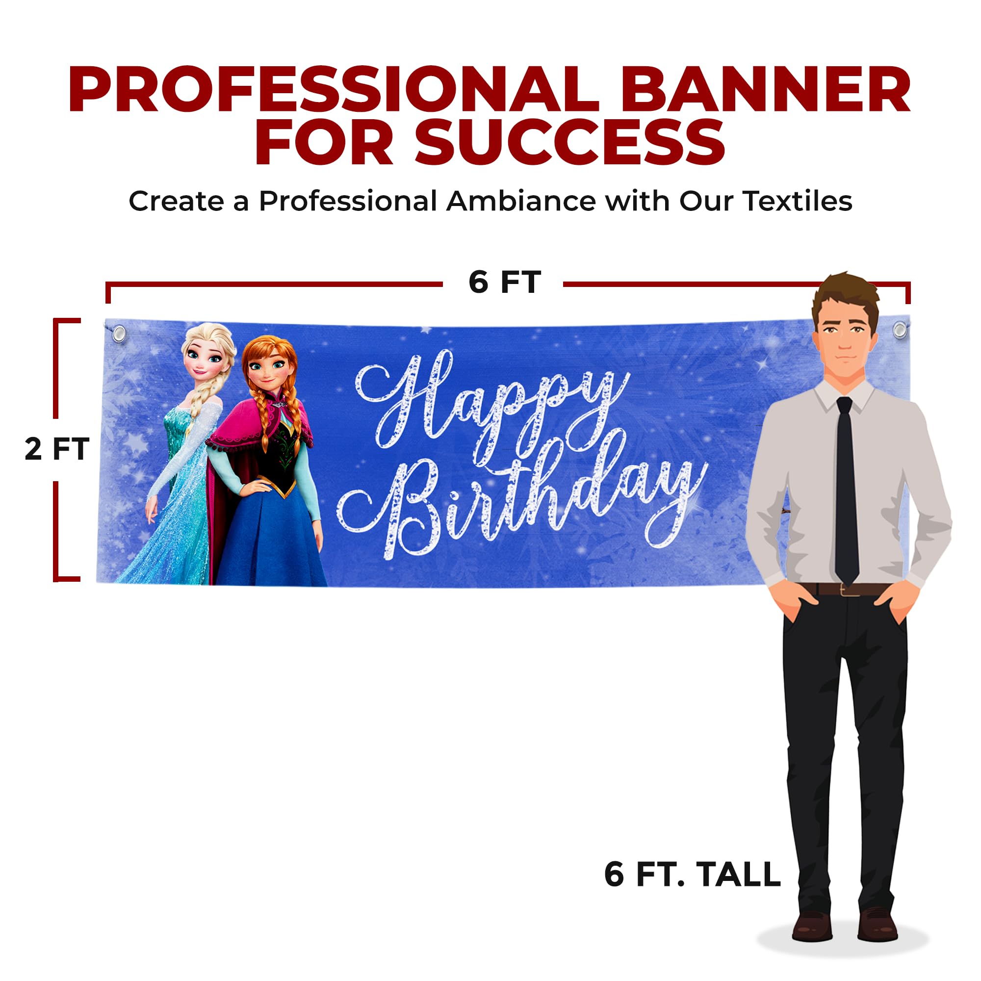 Frozen Birthday Large Banner