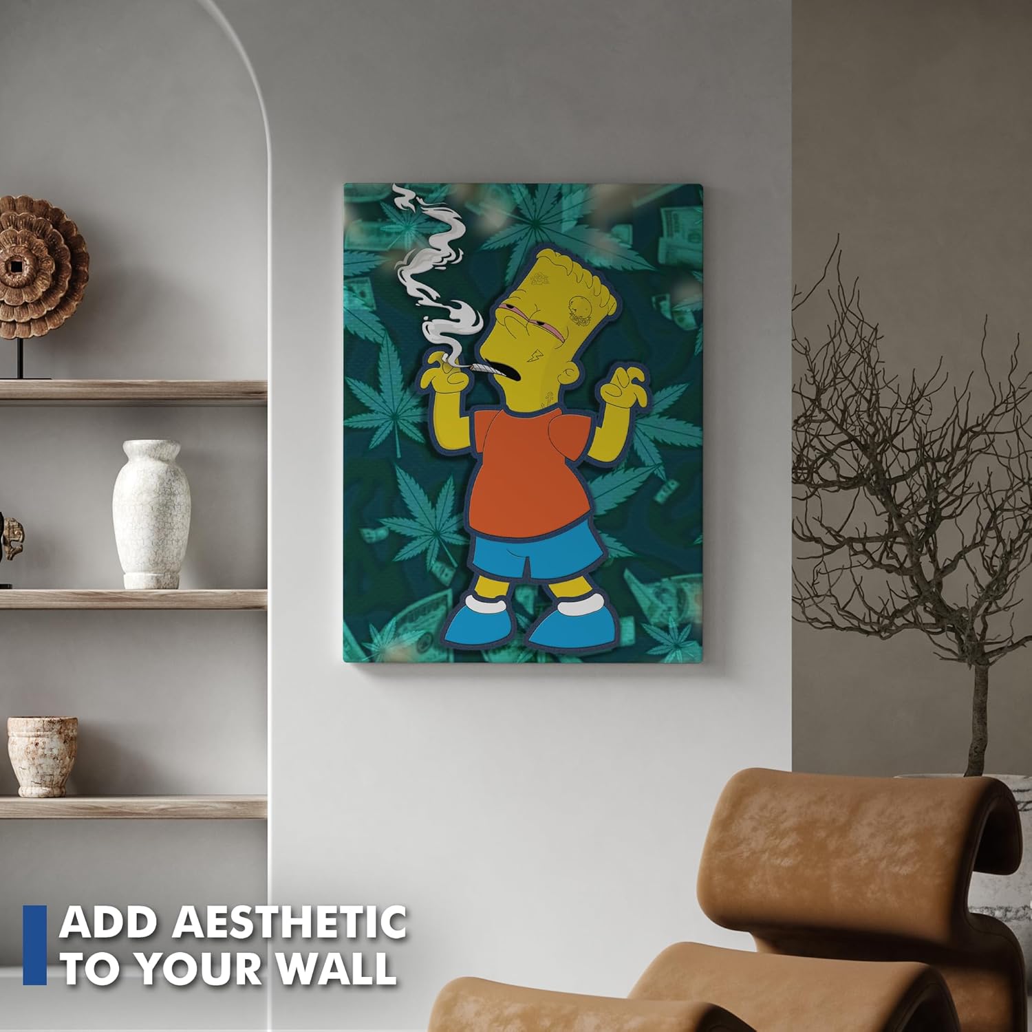 Simpsons Weed Wall Canvas Set of 1