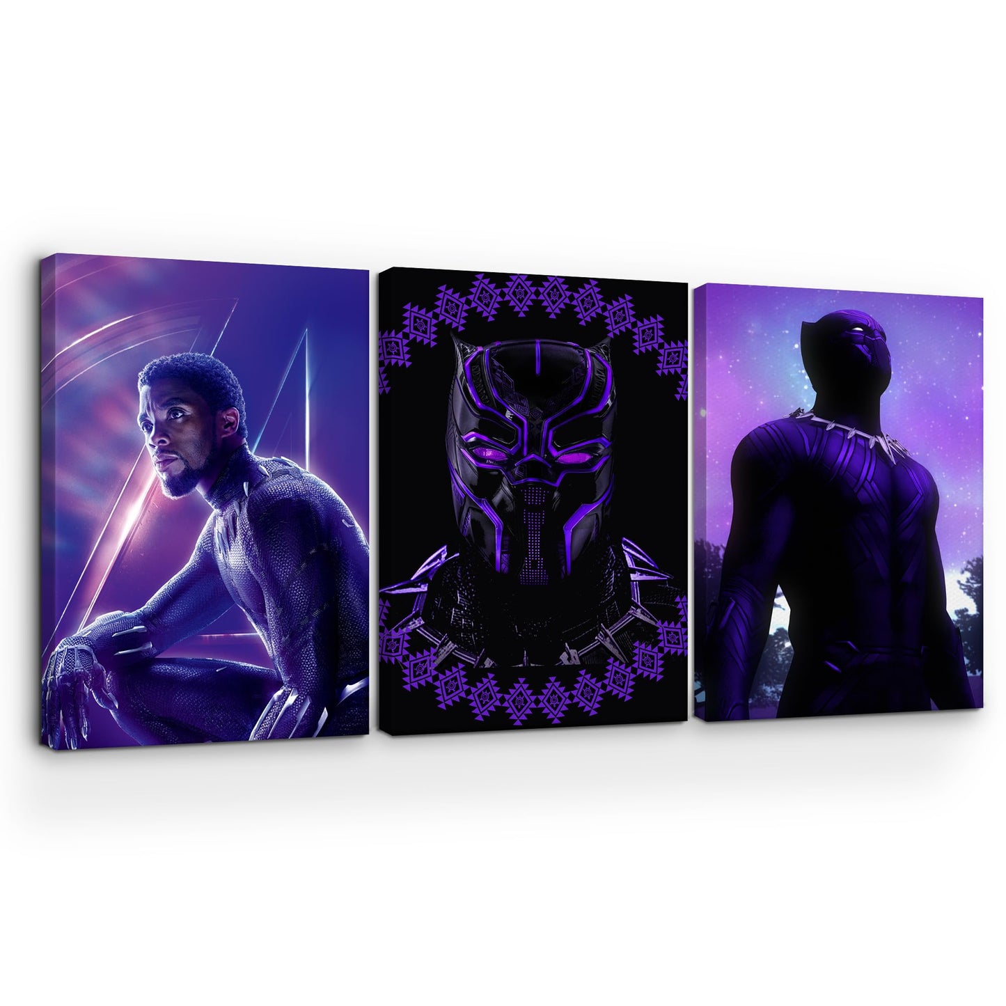 Black Panther Wall Canvas Set of 3 - 16x24