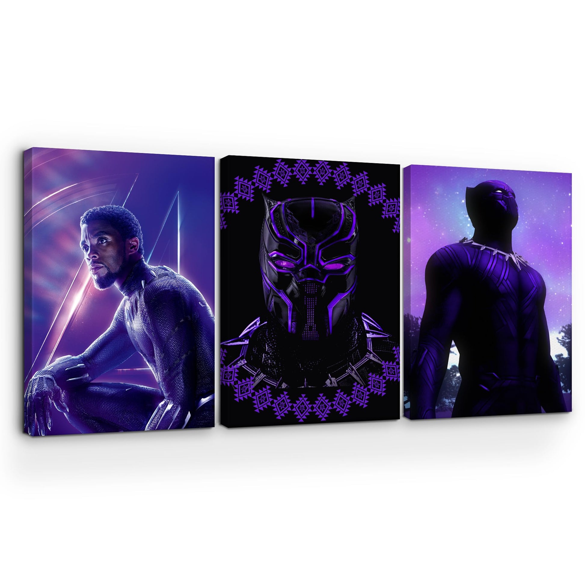 Black Panther Wall Canvas Set of 3 - 16x24