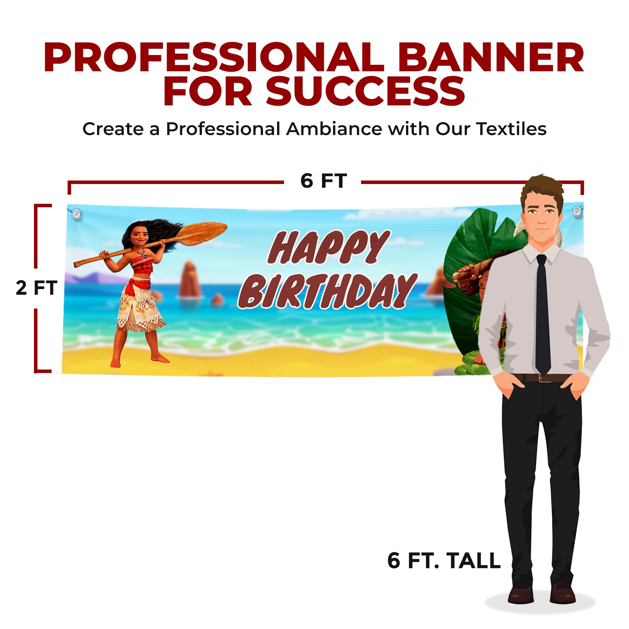 Moana Birthday Large Banner