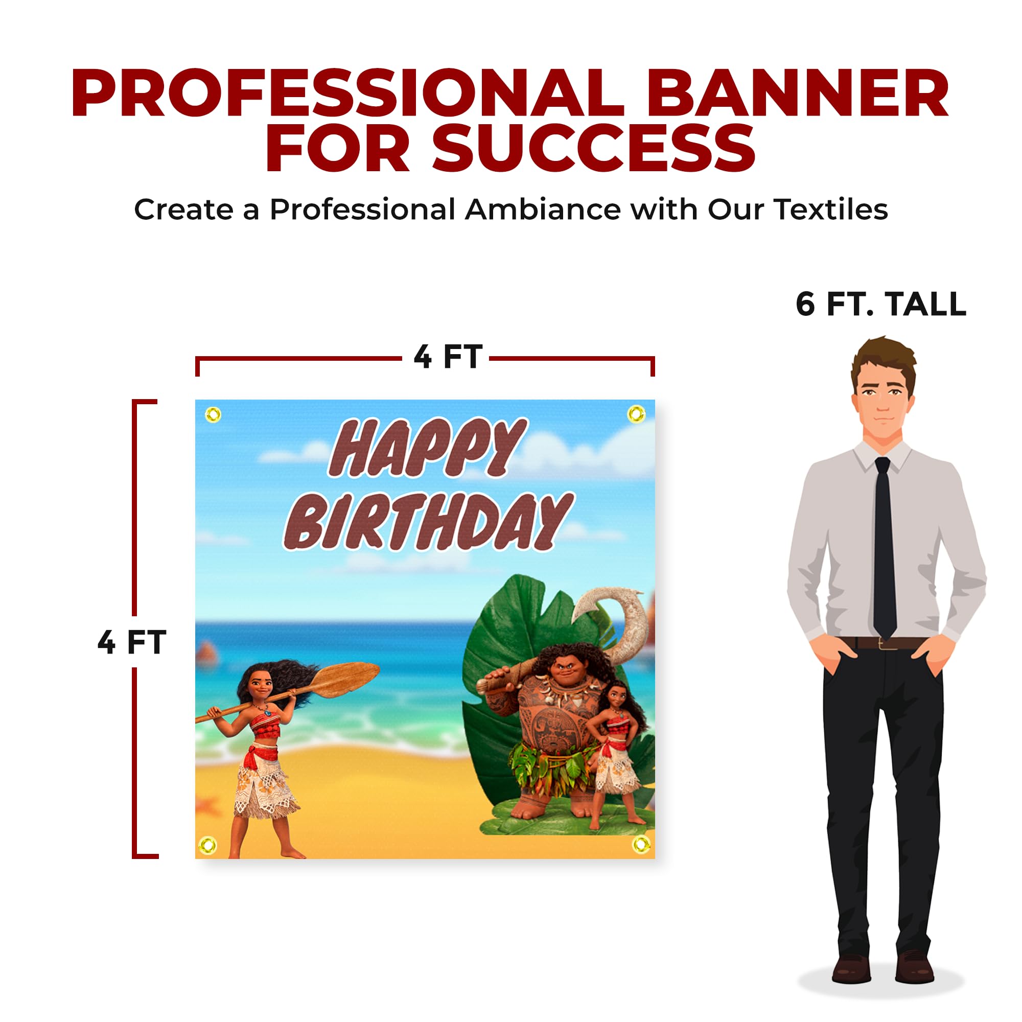 Moana Birthday Large Banner